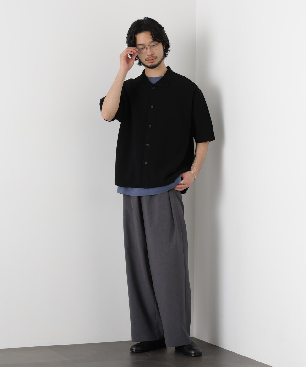 ｢OtoNANO｣大人のワイドパンツ Reflax(R) ECOウエザークロスパンツ 6686127222