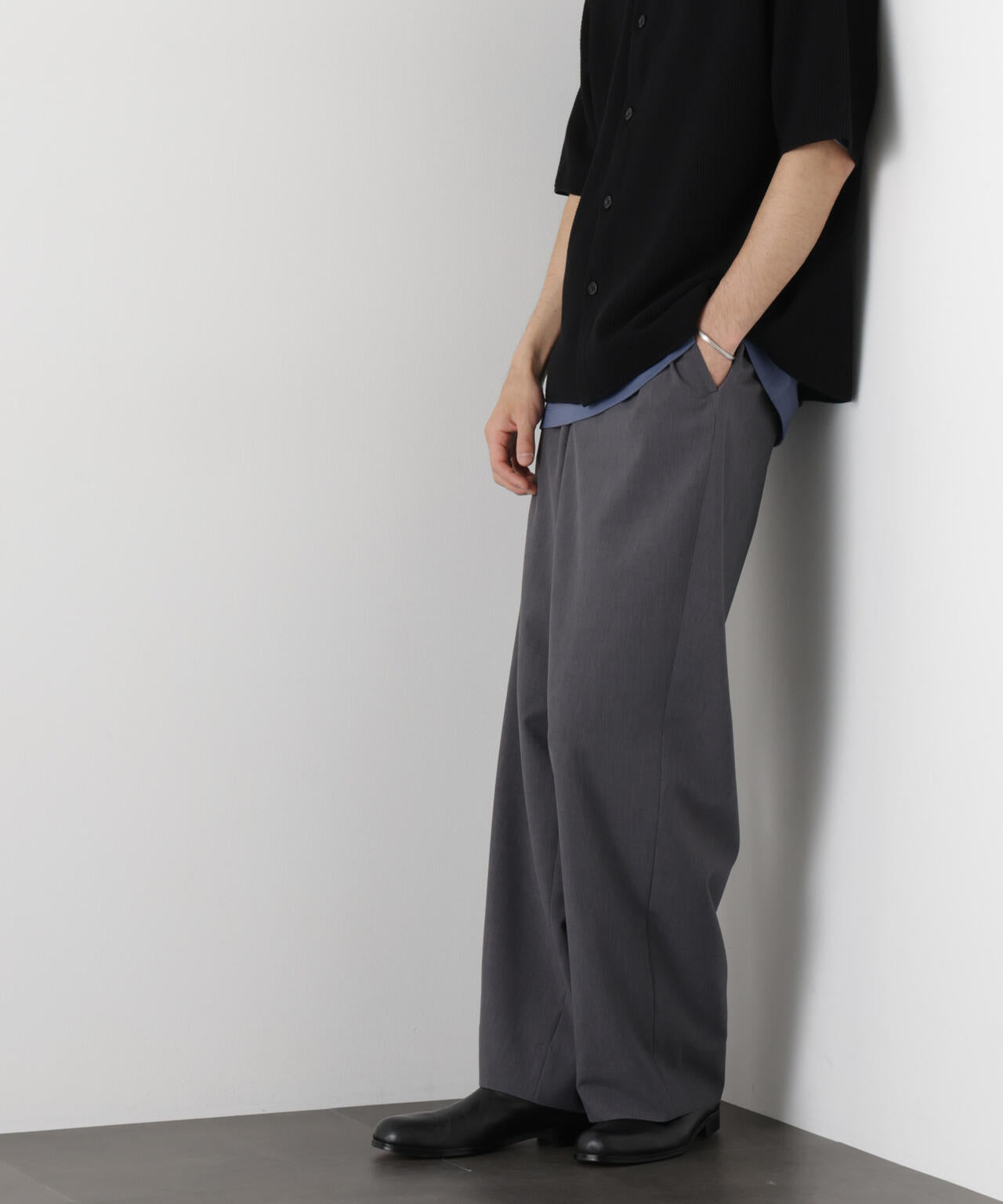 ｢OtoNANO｣大人のワイドパンツ Reflax(R) ECOウエザークロスパンツ 6686127222