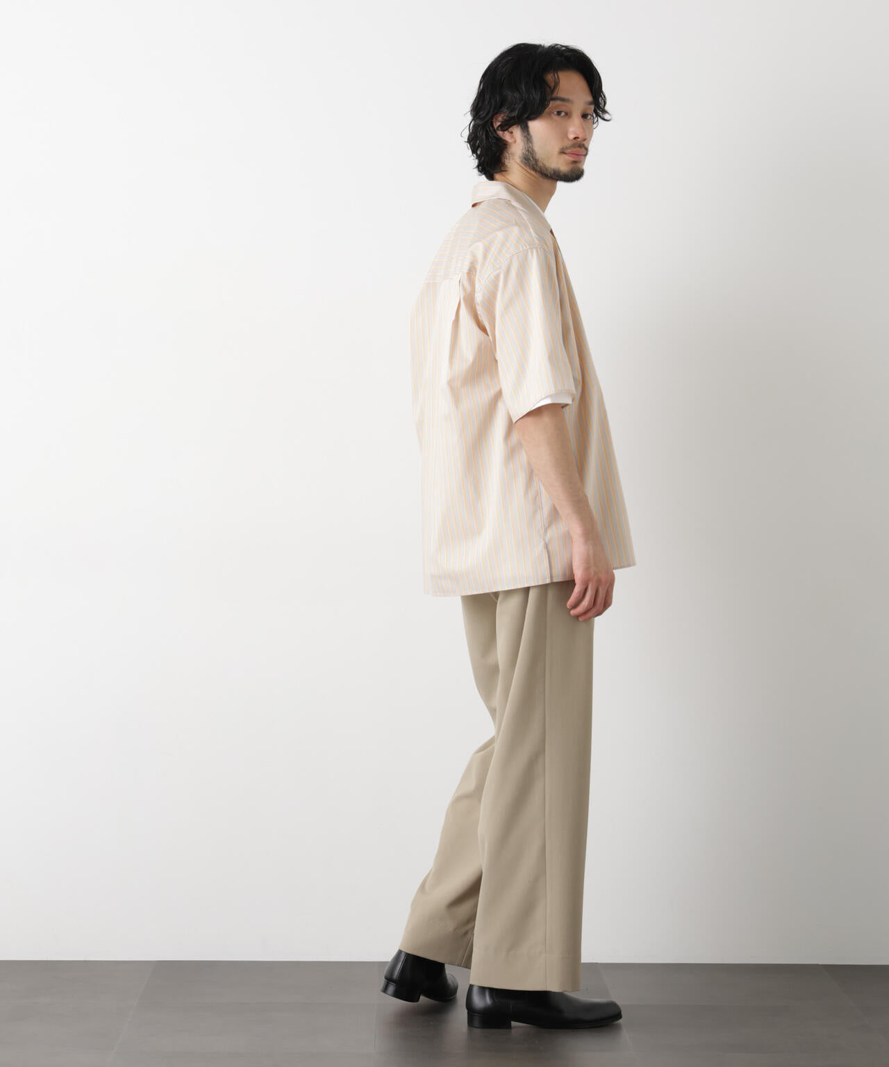 ｢OtoNANO｣大人のワイドパンツ Reflax(R) ECOウエザークロスパンツ 6686127222
