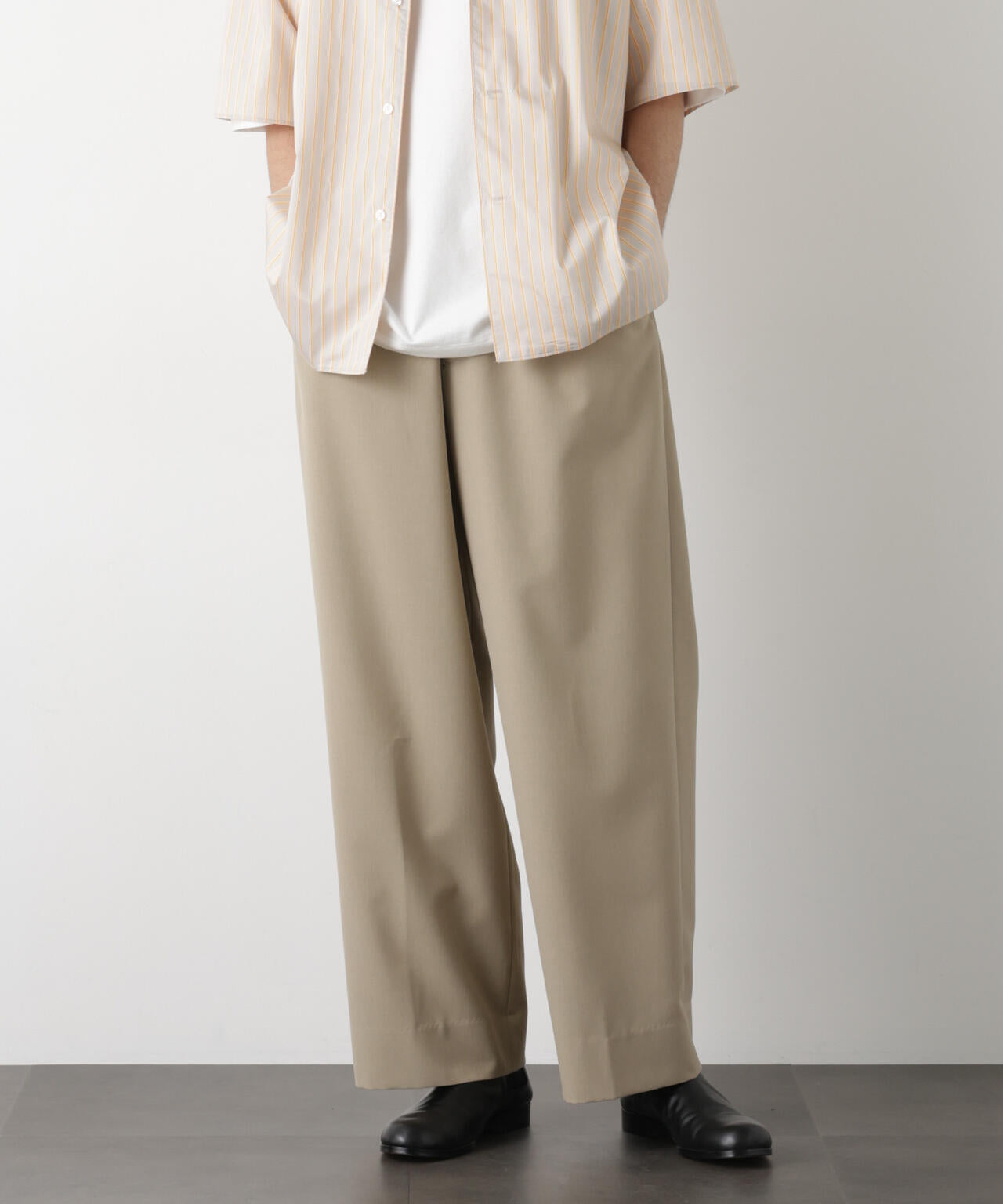 ｢OtoNANO｣大人のワイドパンツ Reflax(R) ECOウエザークロスパンツ 6686127222