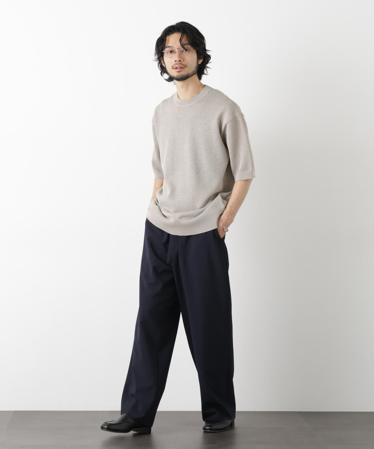 ｢OtoNANO｣大人のワイドパンツ Reflax(R) ECOウエザークロスパンツ 6686127222