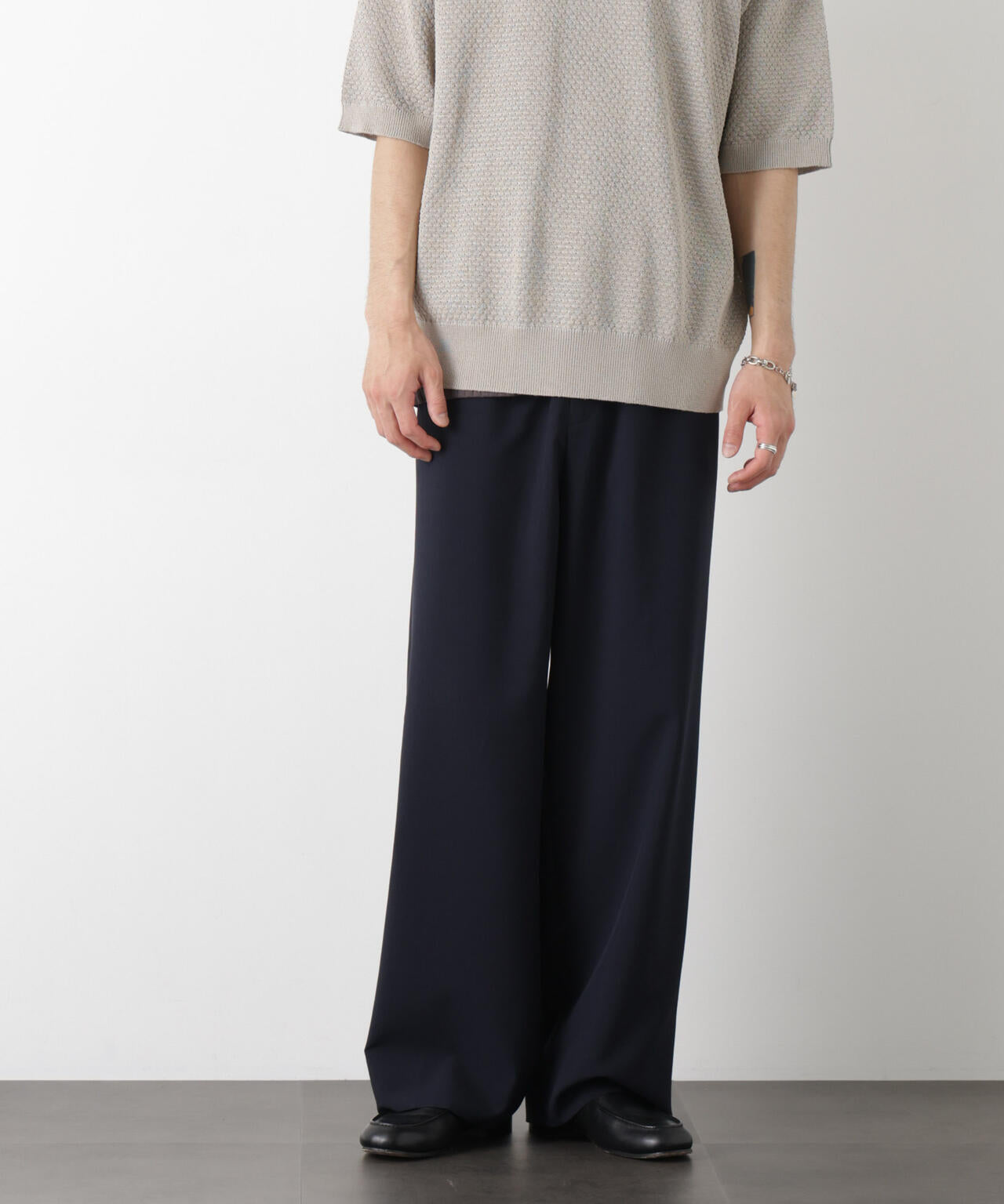 ｢OtoNANO｣大人のワイドパンツ Reflax(R) ECOウエザークロスパンツ 6686127222
