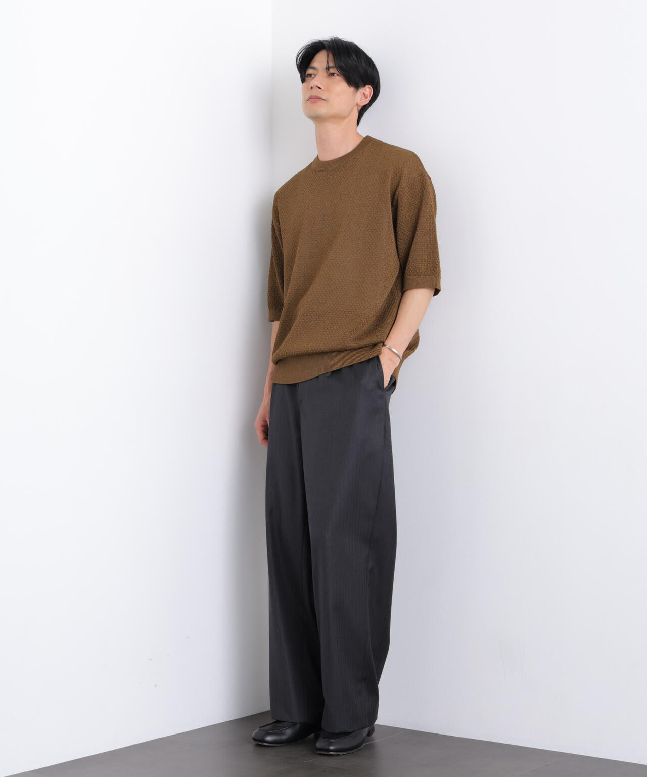 「OtoNANO」イタリアンテキスタイルドレスウール 1タックスラックス 6686127228