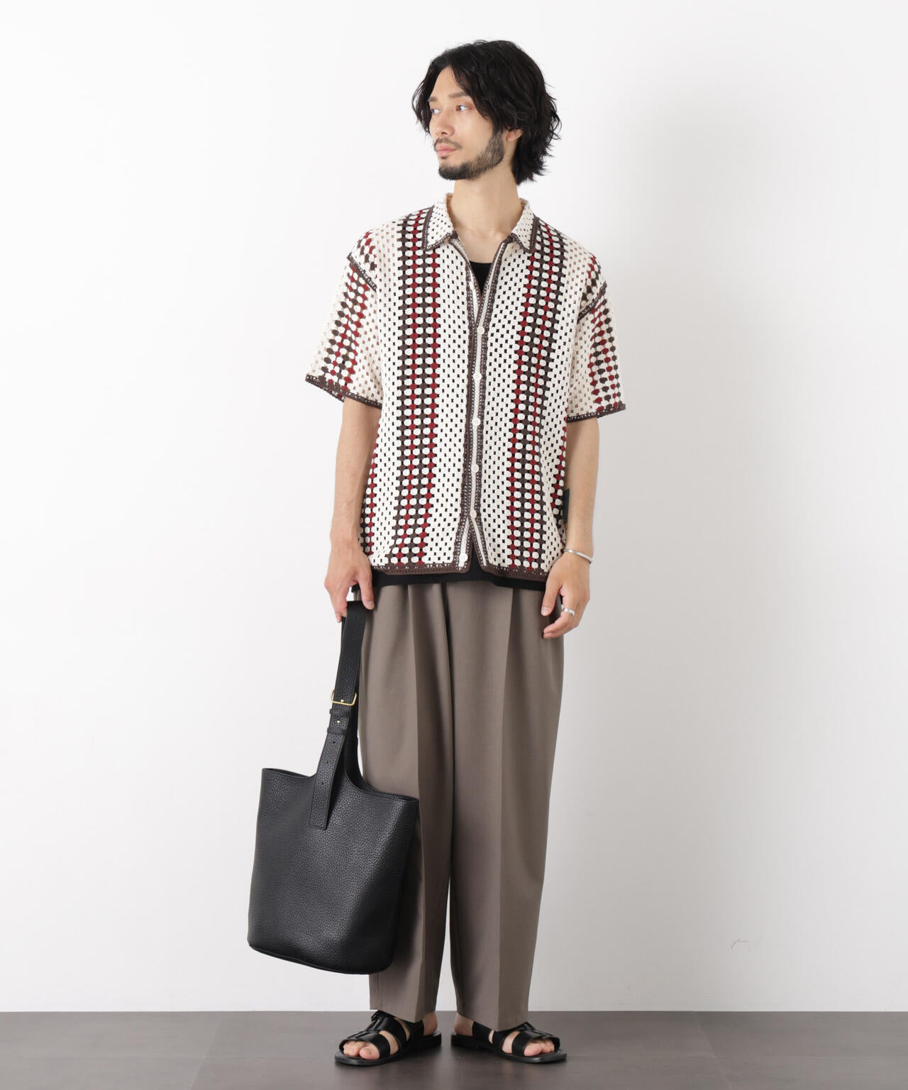 ｢OtoNANO｣ 大人のワイドパンツ Reflax(R) ドライオックス/吸水速乾(セットアップ可) 6686127233