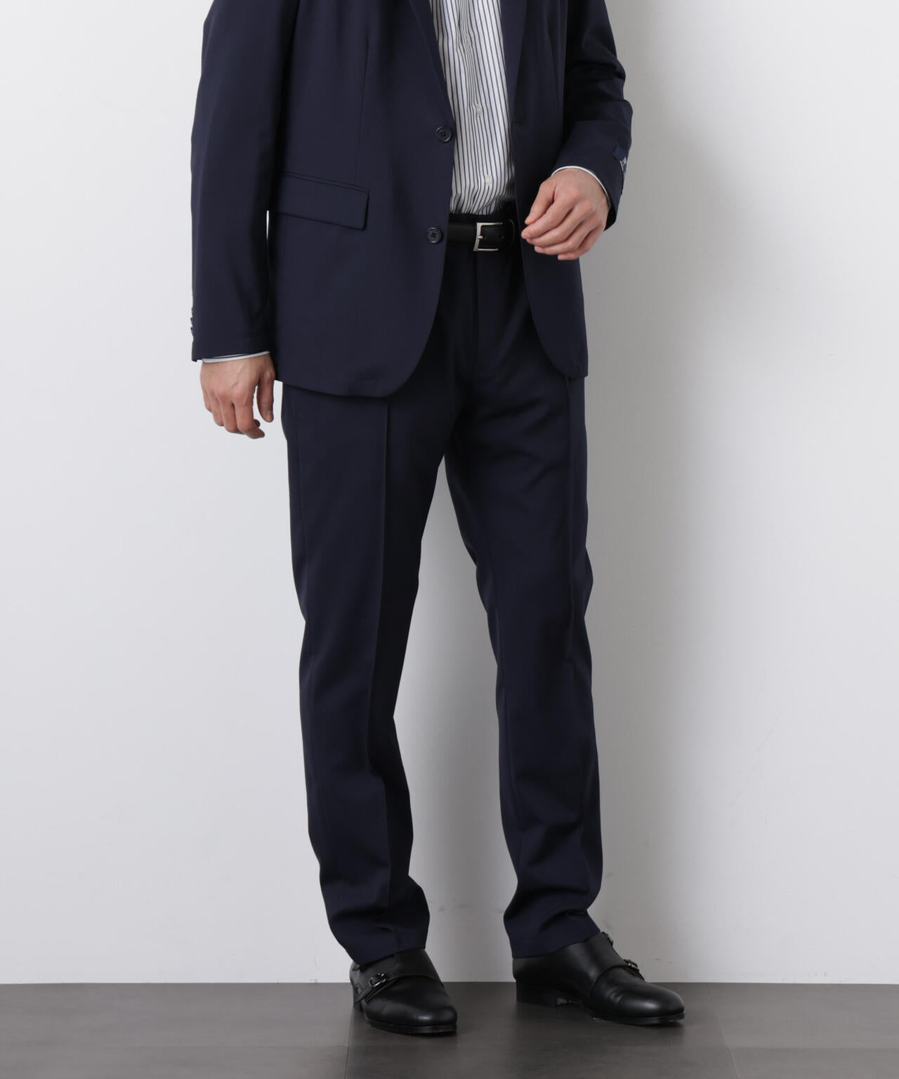 ｢DamerinoSelect｣JAPANfabricウールストレッチパンツ（セットアップ可） 6686129201