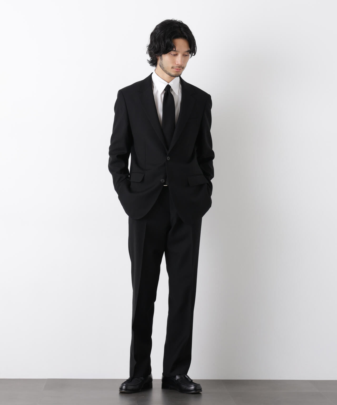 ｢Damerino Formal｣ ブラックフォーマルオールシーズンパンツ(セットアップ可) 6686129205