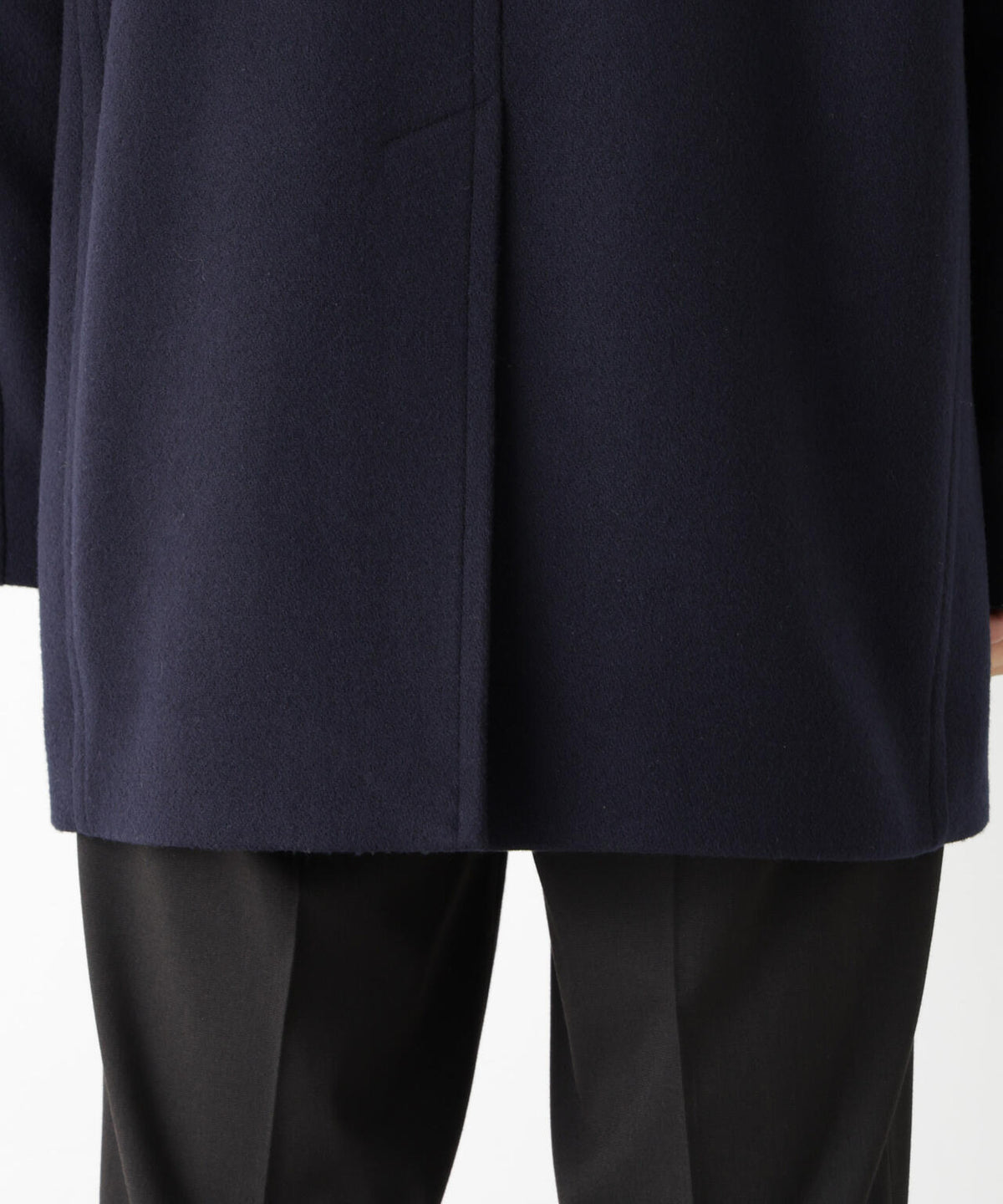 「NEW ON COAT」ウール/Nショートステンカラーコート 6686211205
