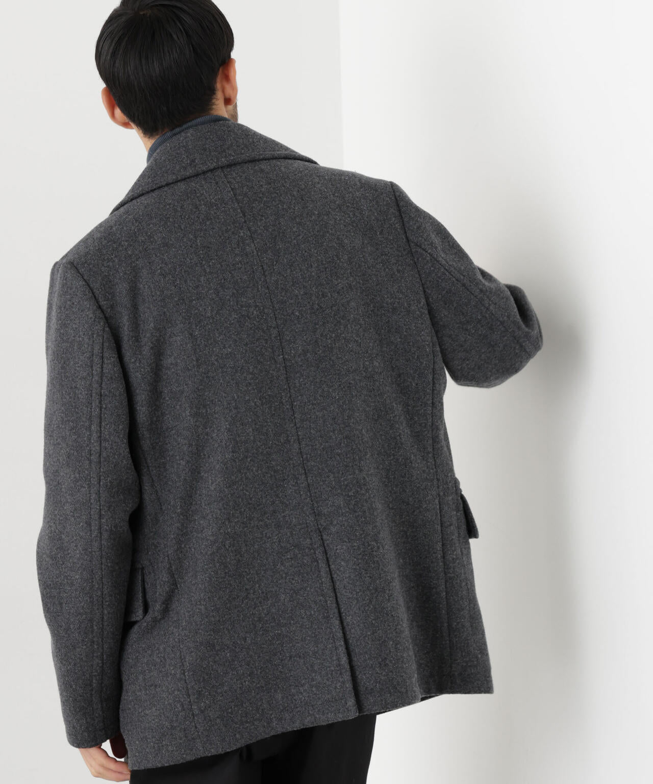 「NEW ON COAT」ウール/NショートPコート 6686211206