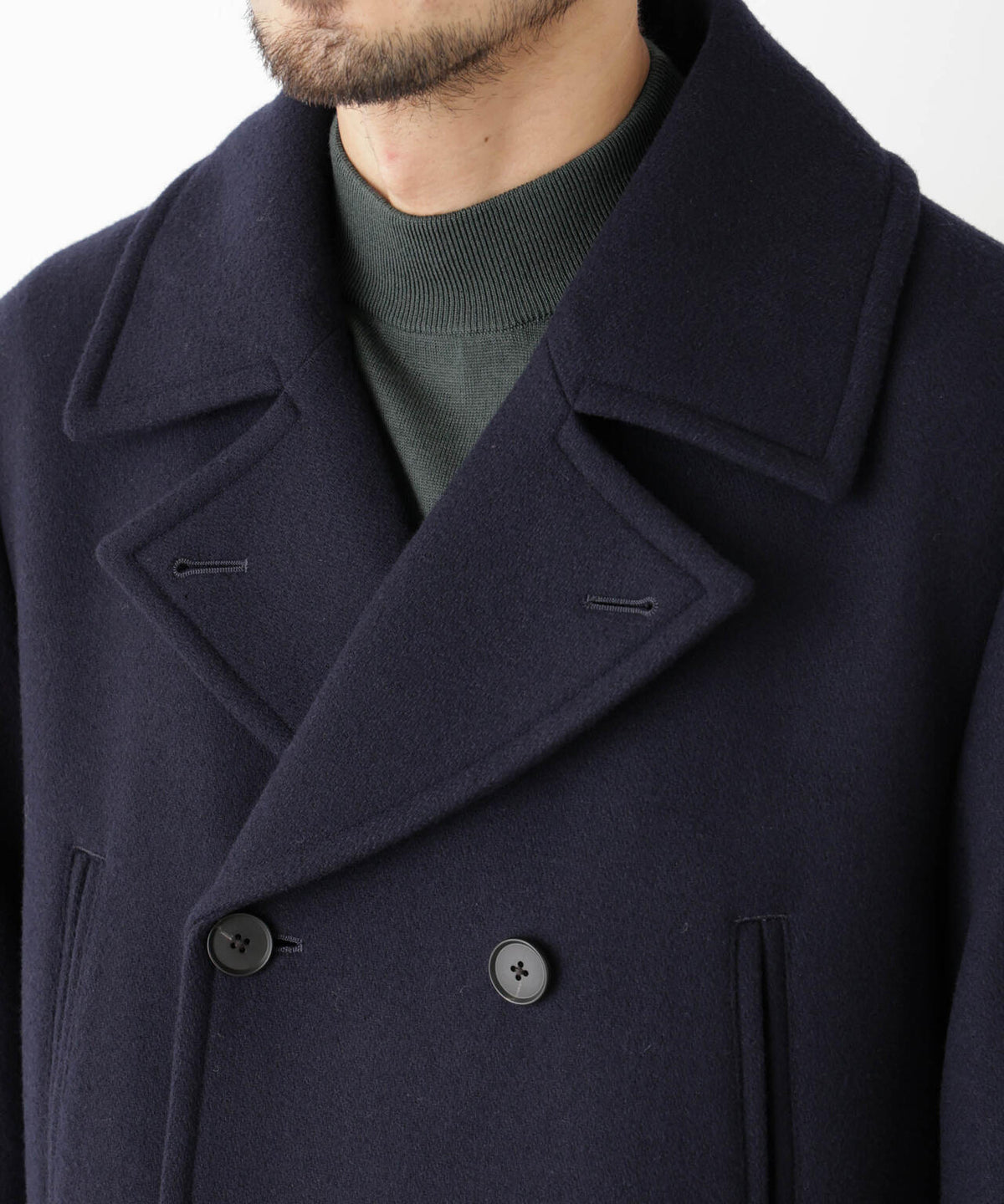 「NEW ON COAT」ウール/NショートPコート 6686211206