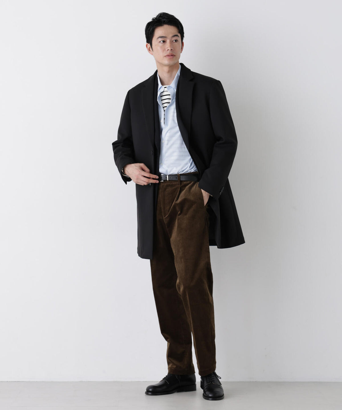 DOWN FABRIC チェスターフィールドコート 6686211207