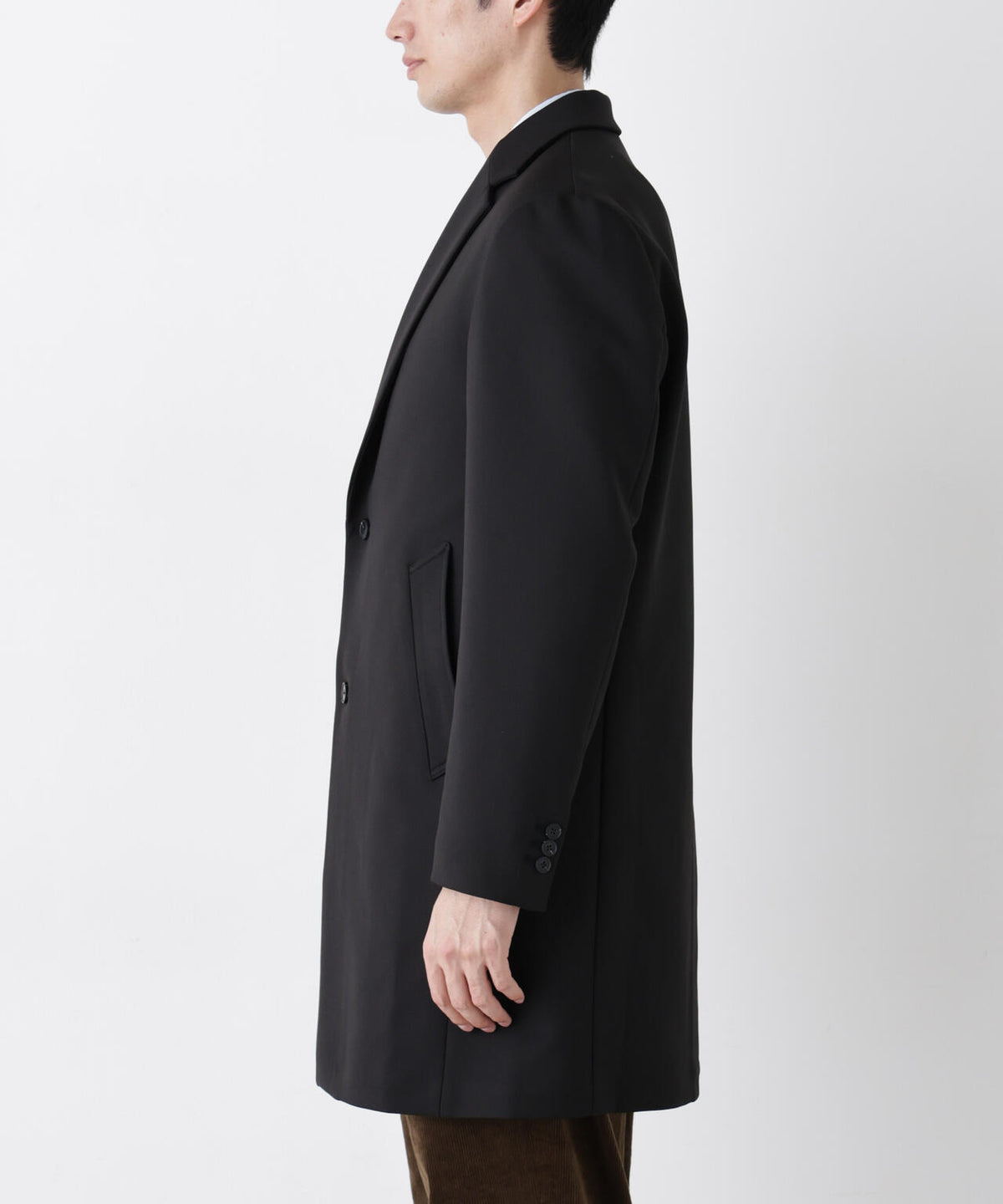 DOWN FABRIC チェスターフィールドコート 6686211207