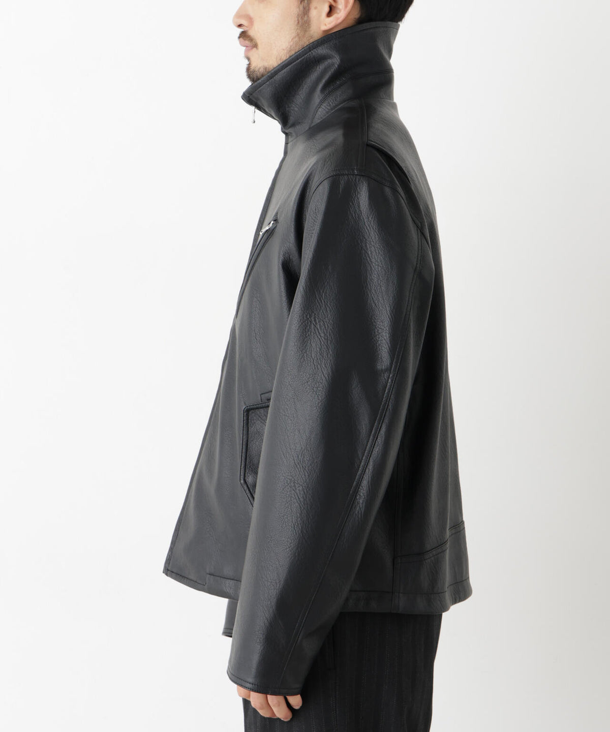 「SURPLUS」 フェイクレザーブルゾン 6686212208