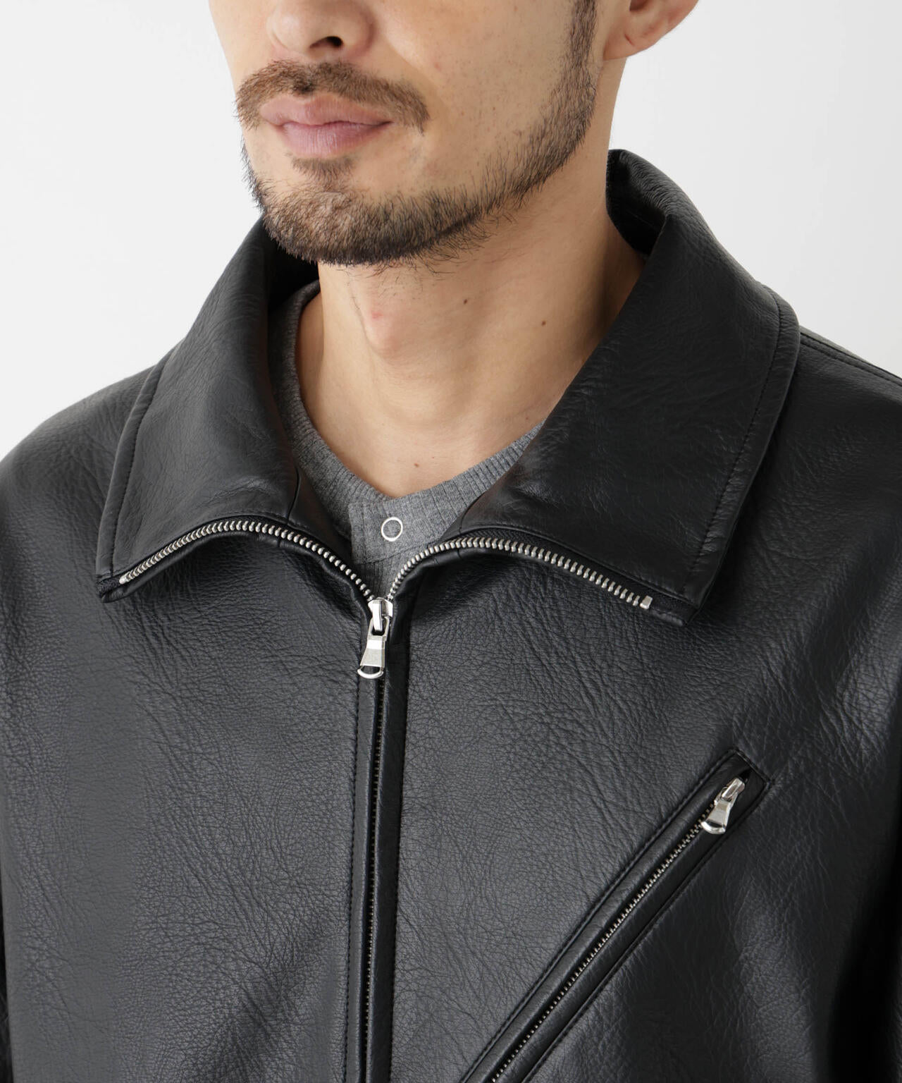 「SURPLUS」 フェイクレザーブルゾン 6686212208