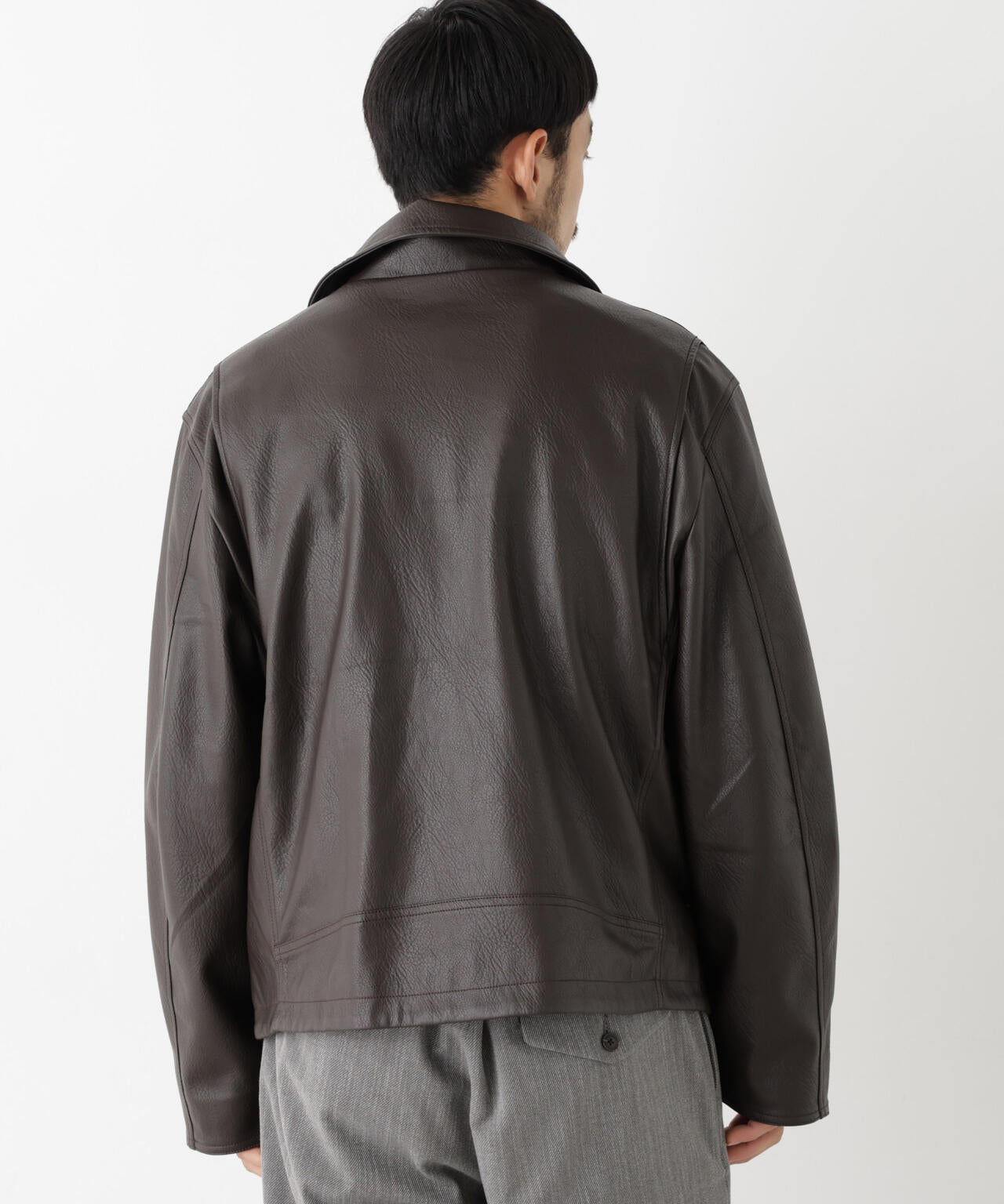 「SURPLUS」 フェイクレザーブルゾン 6686212208