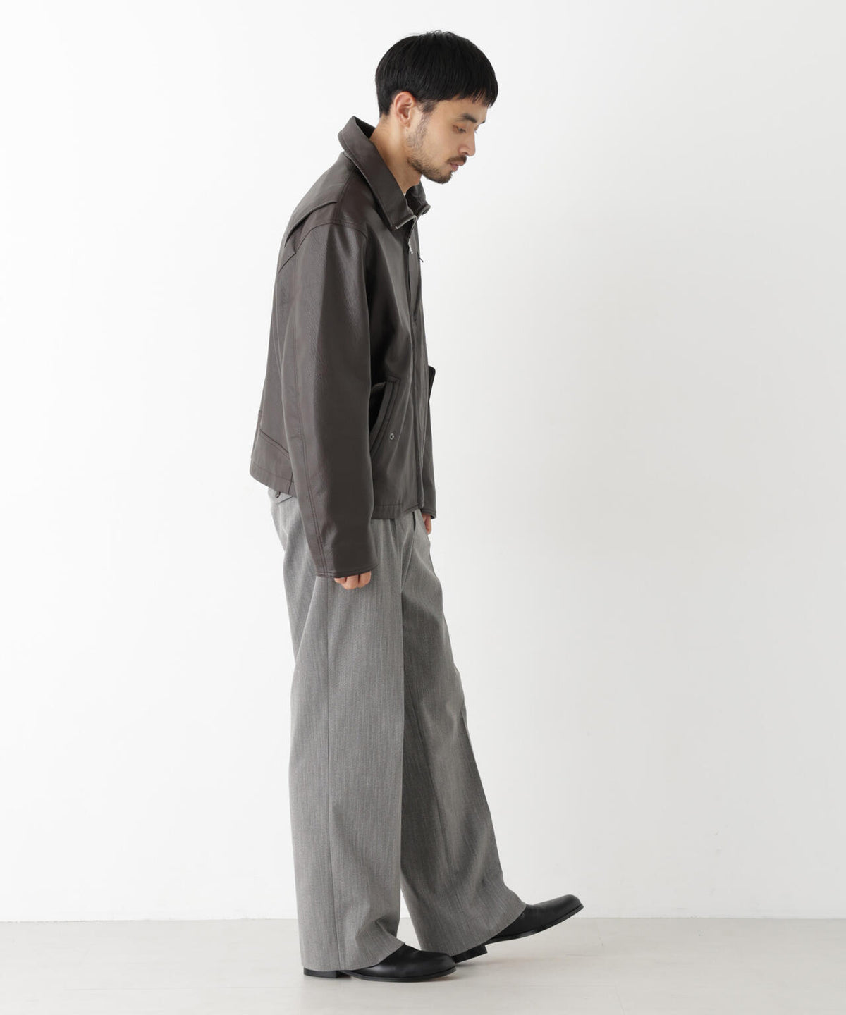 「SURPLUS」 フェイクレザーブルゾン 6686212208