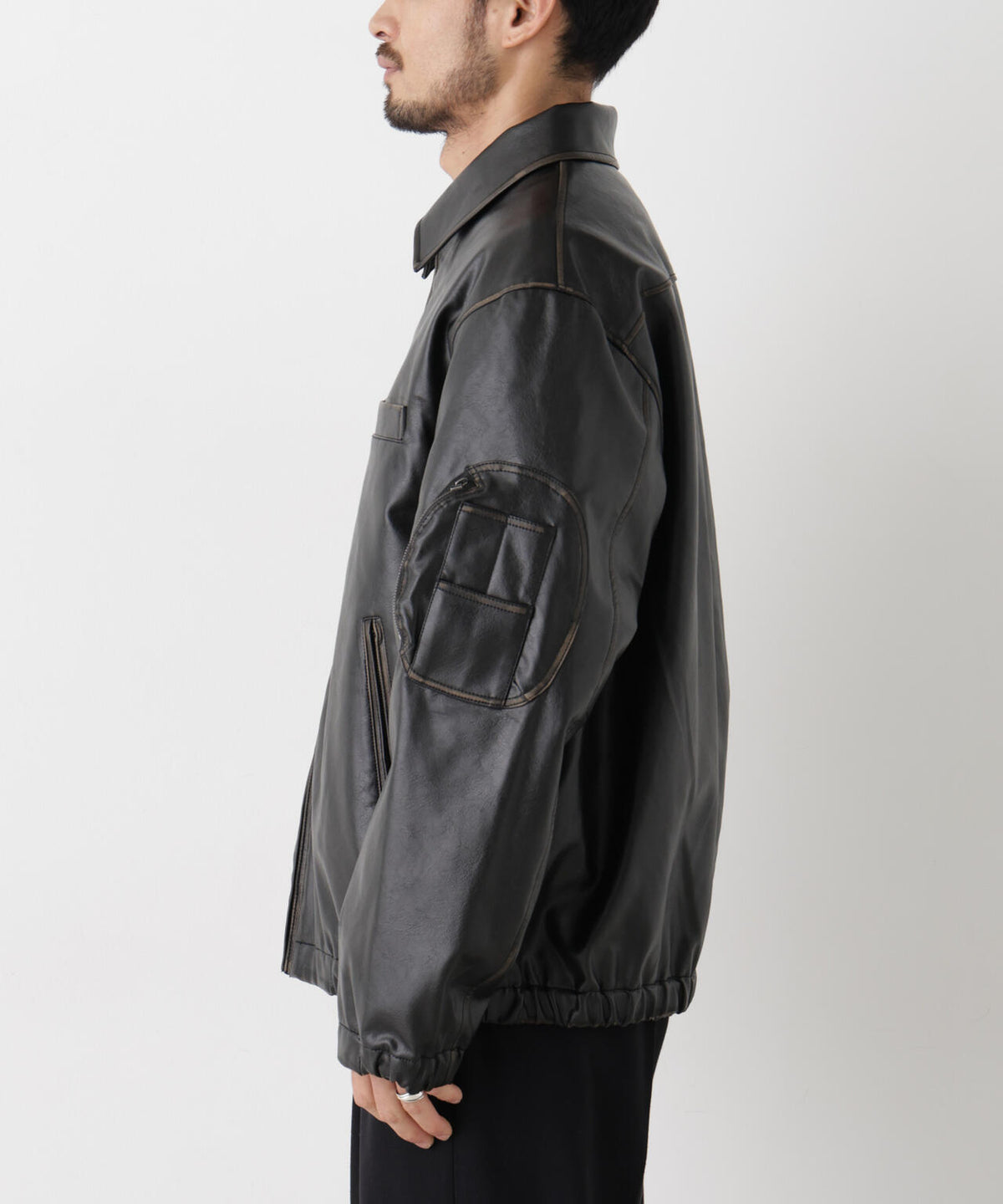 「SURPLUS」フェイクレザーフライトジャケット 6686212218