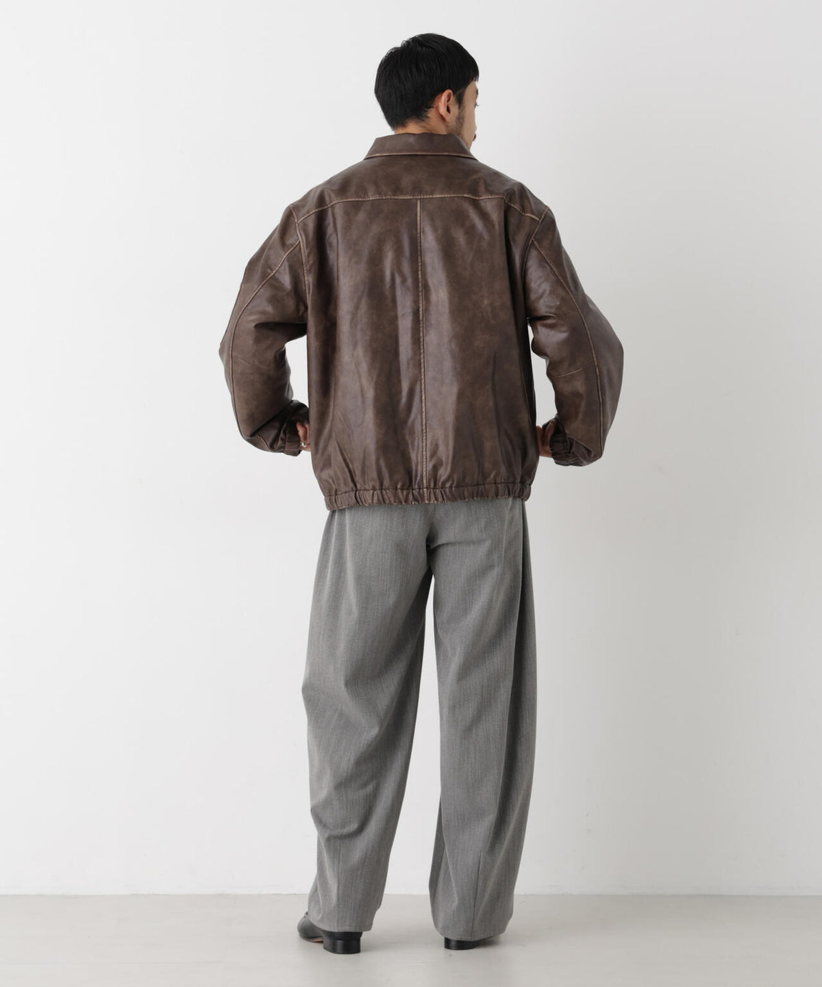 「SURPLUS」フェイクレザーフライトジャケット 6686212218