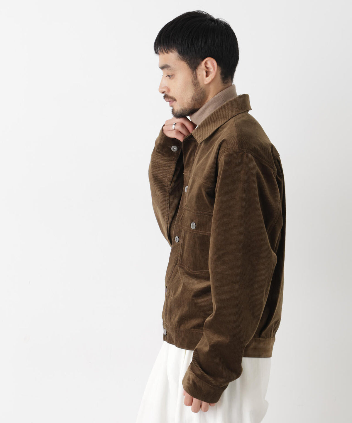 STRETCH CORDUROY トラッカージャケット(セットアップ可) 6686212219