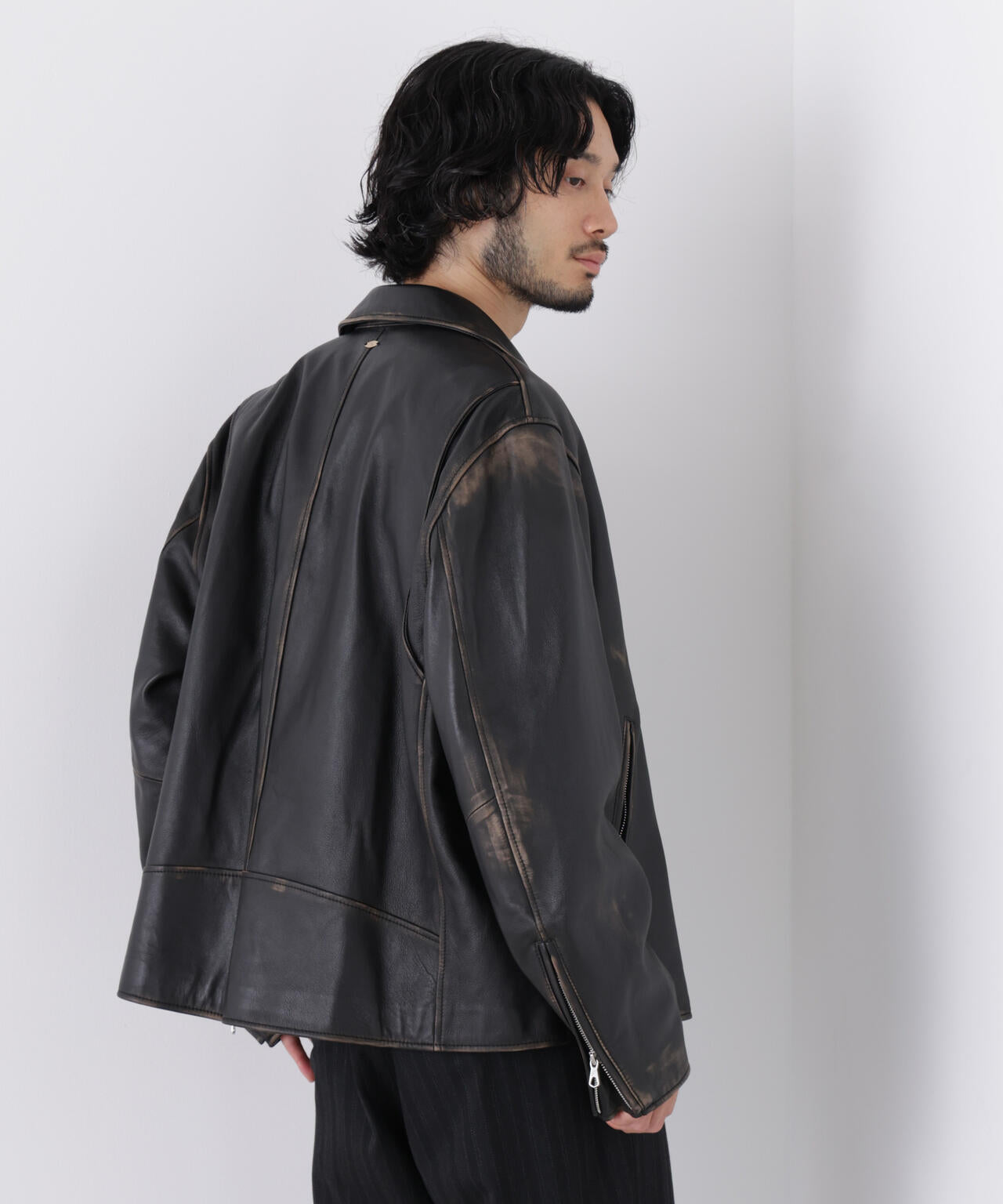 ｢ASSEMBLANC｣ レザーダブルライダース 6686213201