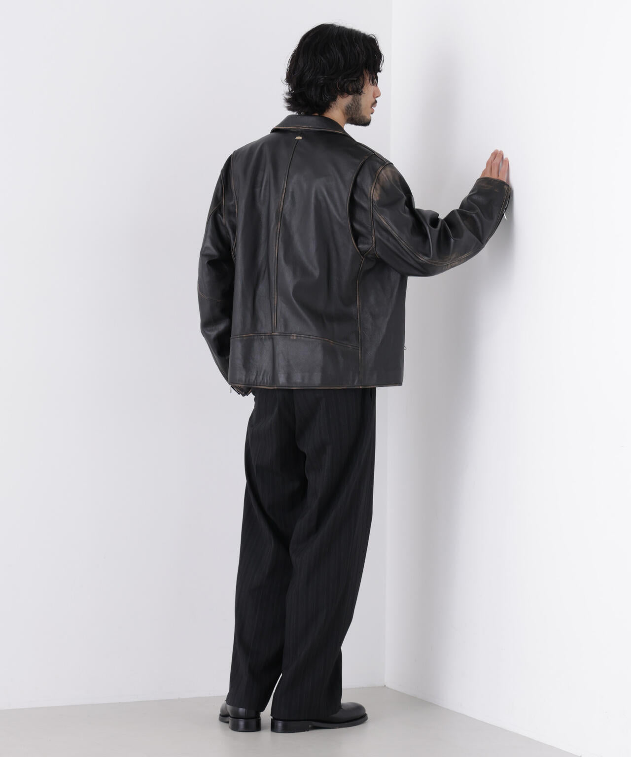 ｢ASSEMBLANC｣ レザーダブルライダース 6686213201
