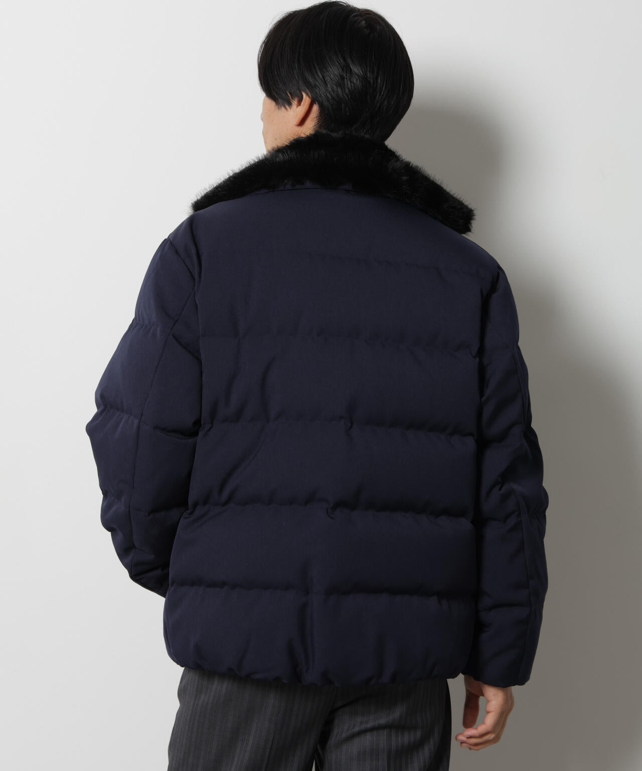 「西川ダウン(R)」サージフェイクファーカラーショートダウン 6686214205