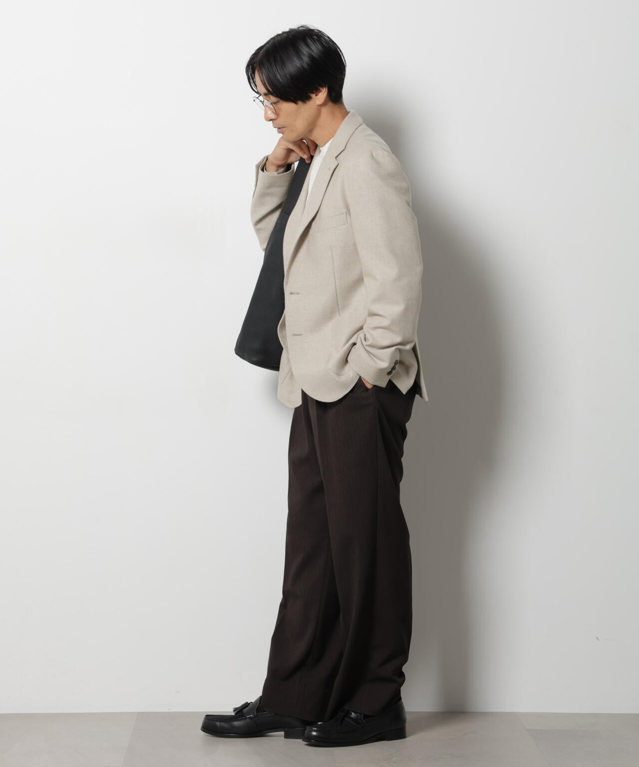 ｢DamerinoJacket｣ カシミヤミックスウォッシャブルツイードジャケット 6686216205