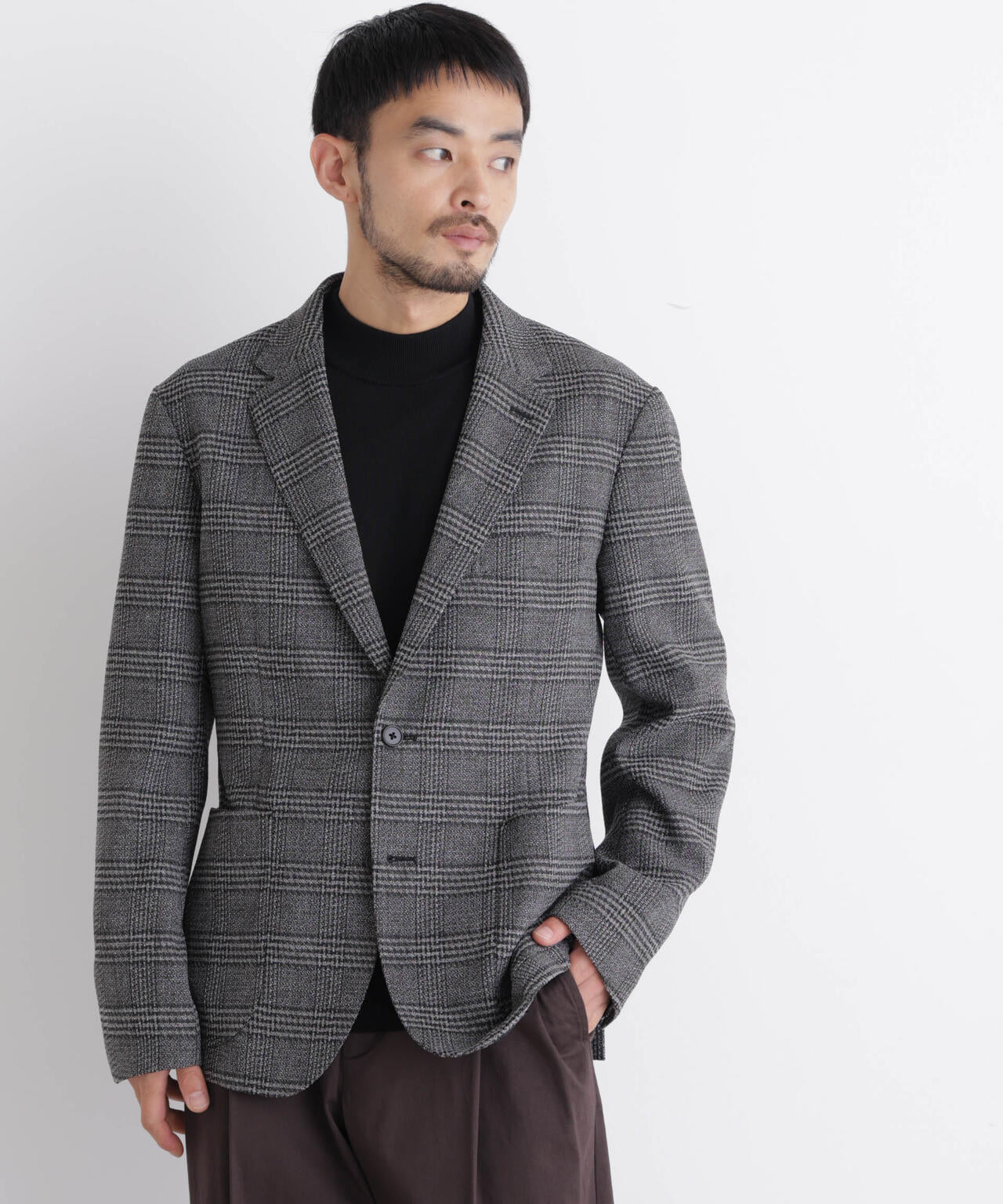 「DamerinoJacket」LANATEC(R) グレンチェックツイードジャケット 6686216206