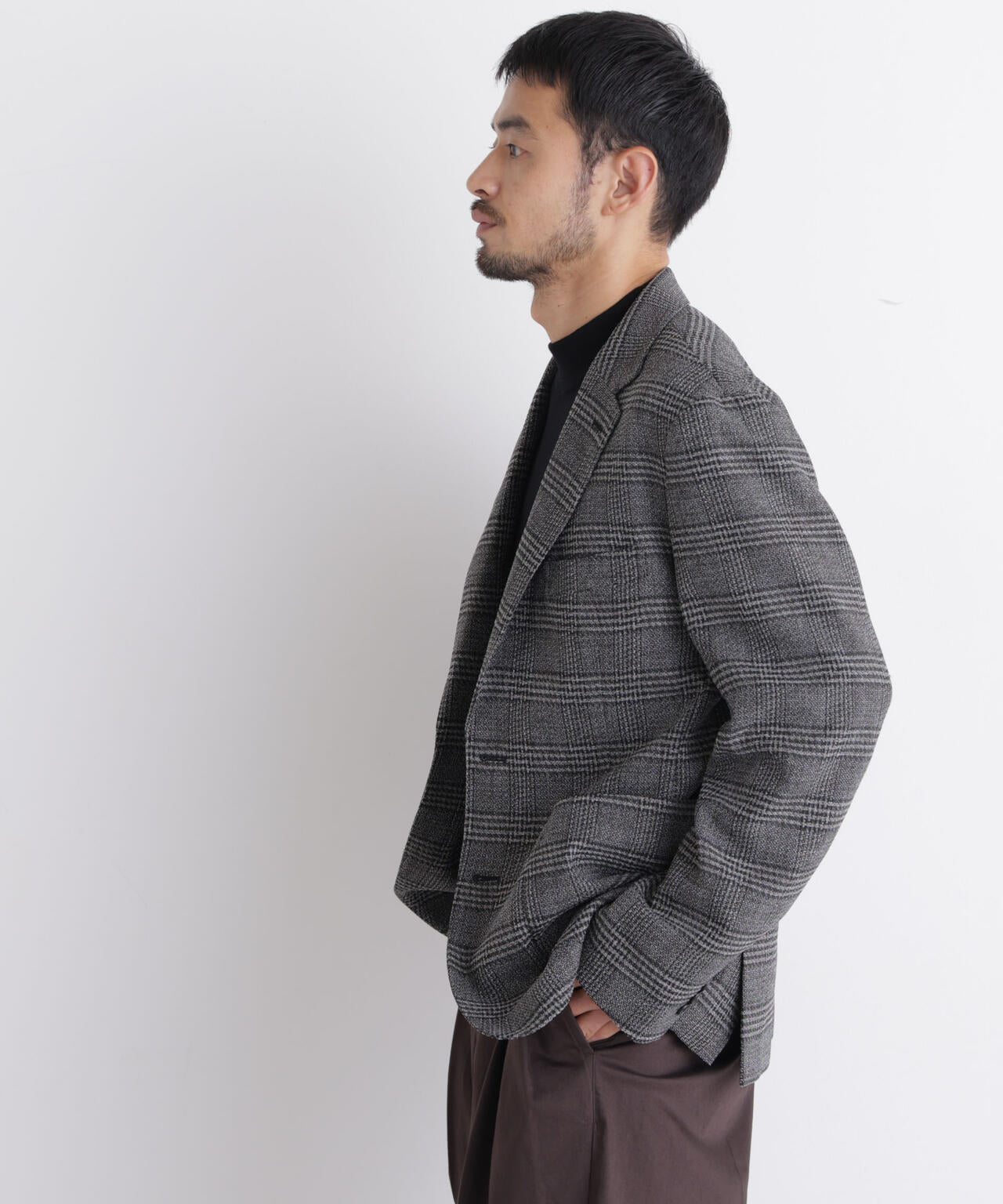 「DamerinoJacket」LANATEC(R) グレンチェックツイードジャケット 6686216206