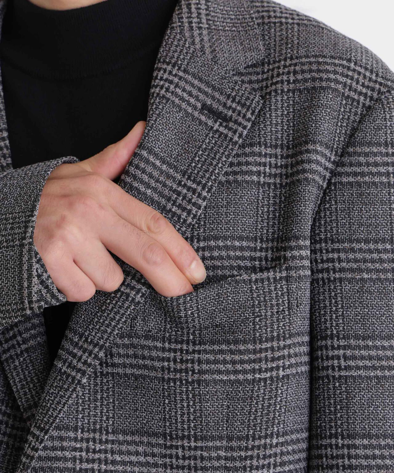 「DamerinoJacket」LANATEC(R) グレンチェックツイードジャケット 6686216206