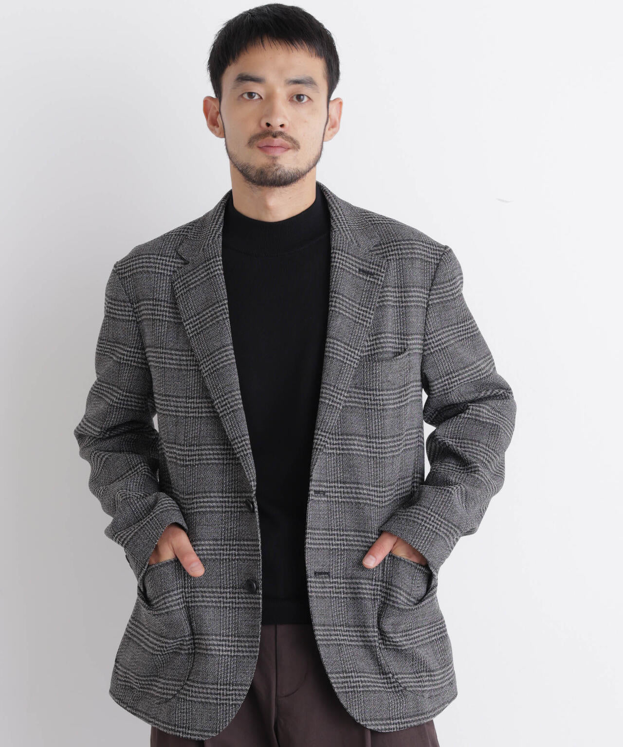 「DamerinoJacket」LANATEC(R) グレンチェックツイードジャケット 6686216206
