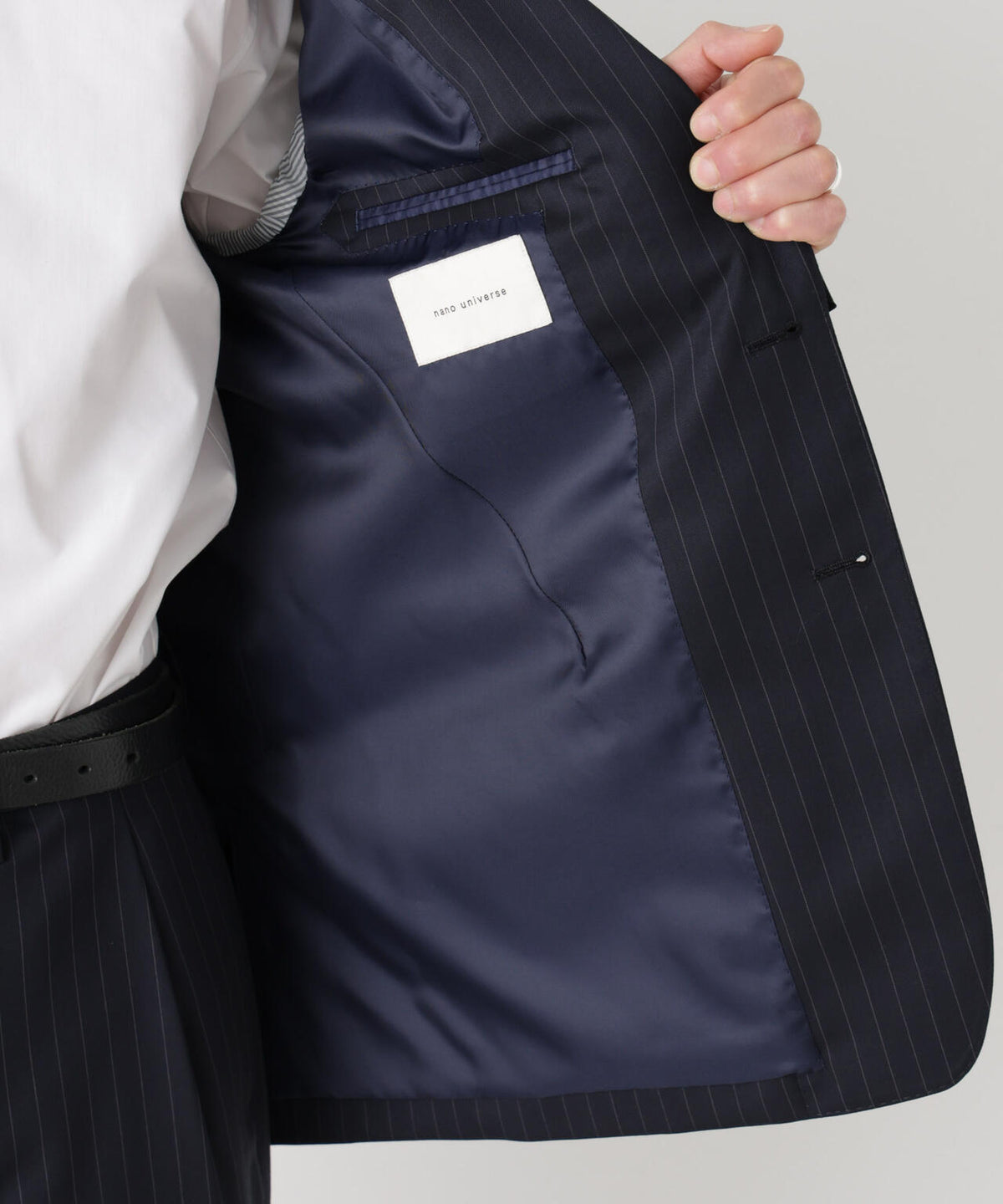 【形態安定】「DamerinoFormal」ウールPペンシルストライプJK/WASHABLE(セットアップ可) 6686217201