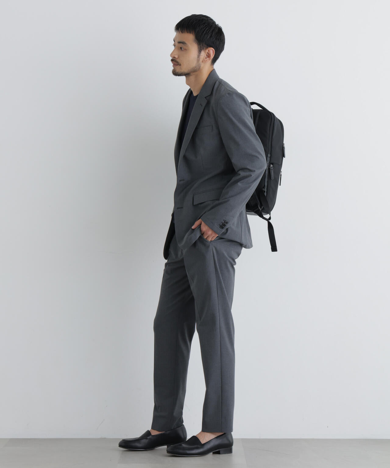 【大人気セットアップ】「Damerino」ウールライクトロストレッチセットアップ/WASHABLE 6686218201
