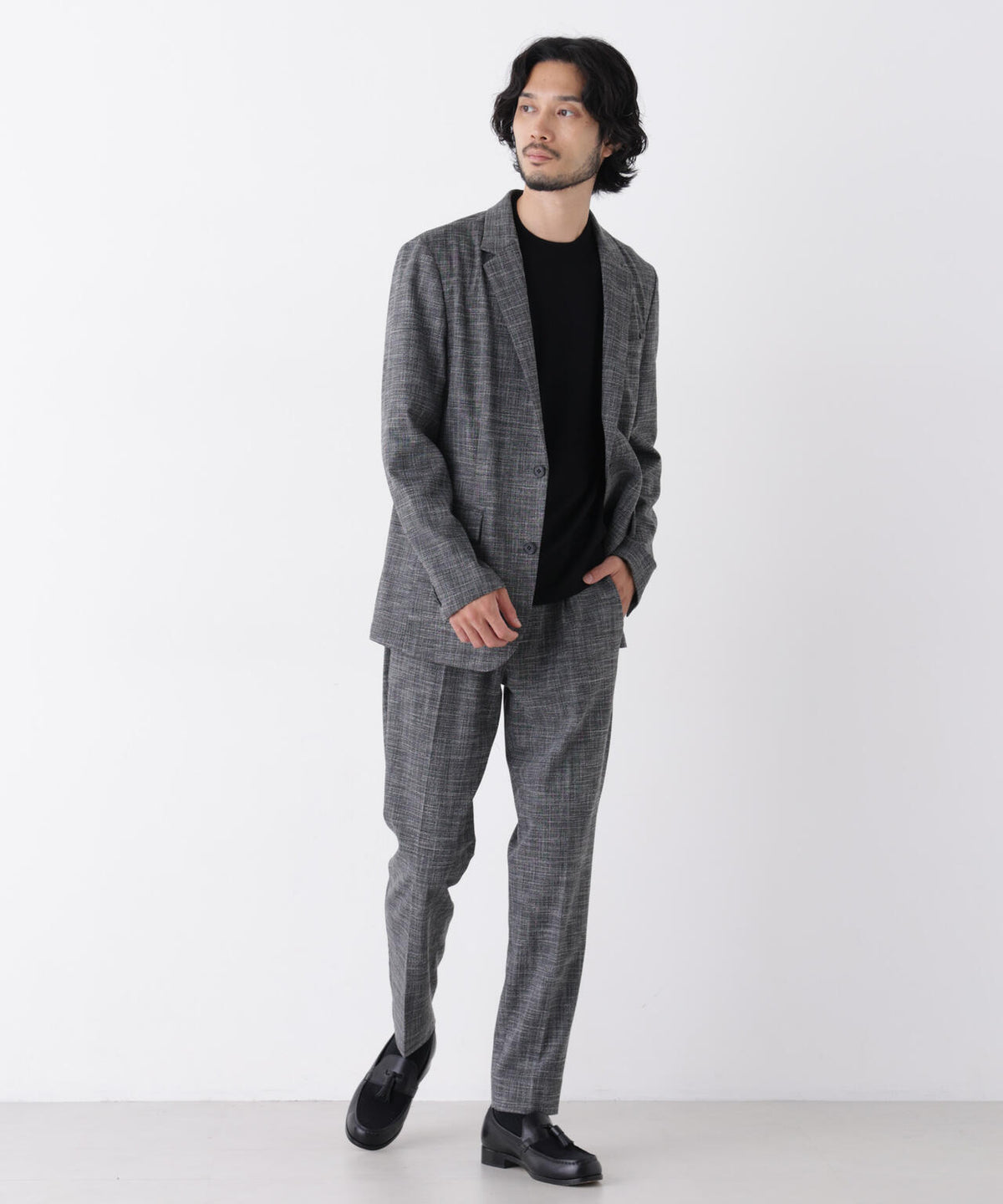 【大人気セットアップ】｢Damerino｣ T/Rスラブストレッチセットアップ/WASHABLE 6686218202