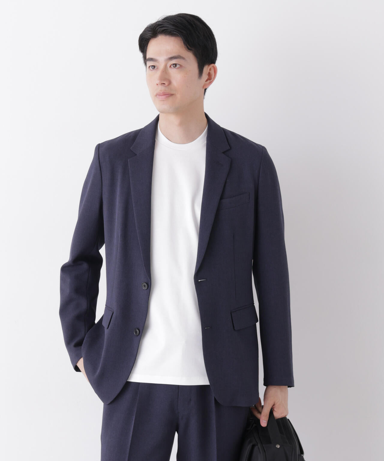 【大人気セットアップ】「Damerino」メランジエアシャークストレッチセットアップ/WASHABLE 6686218204
