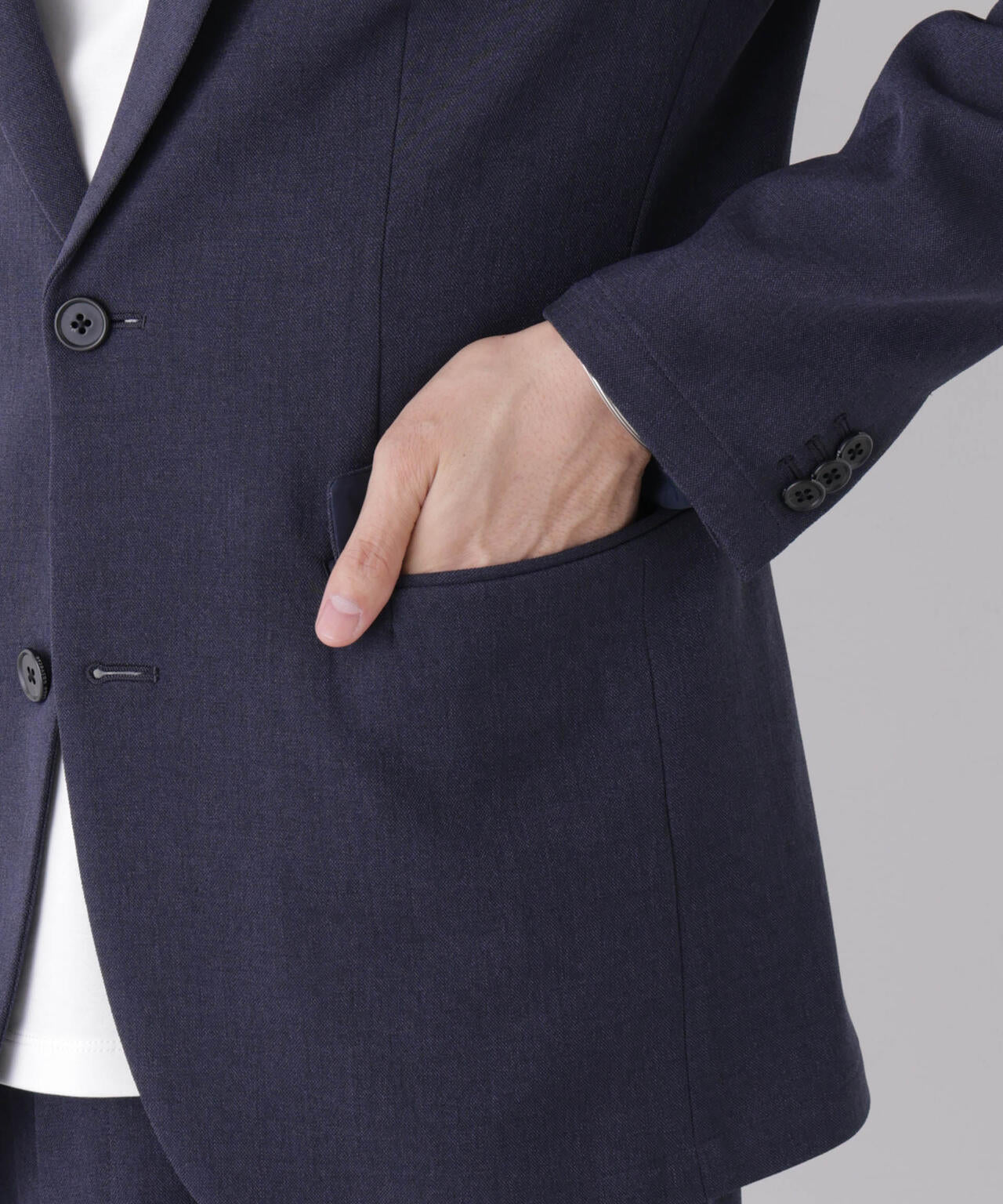 【大人気セットアップ】「Damerino」メランジエアシャークストレッチセットアップ/WASHABLE 6686218204