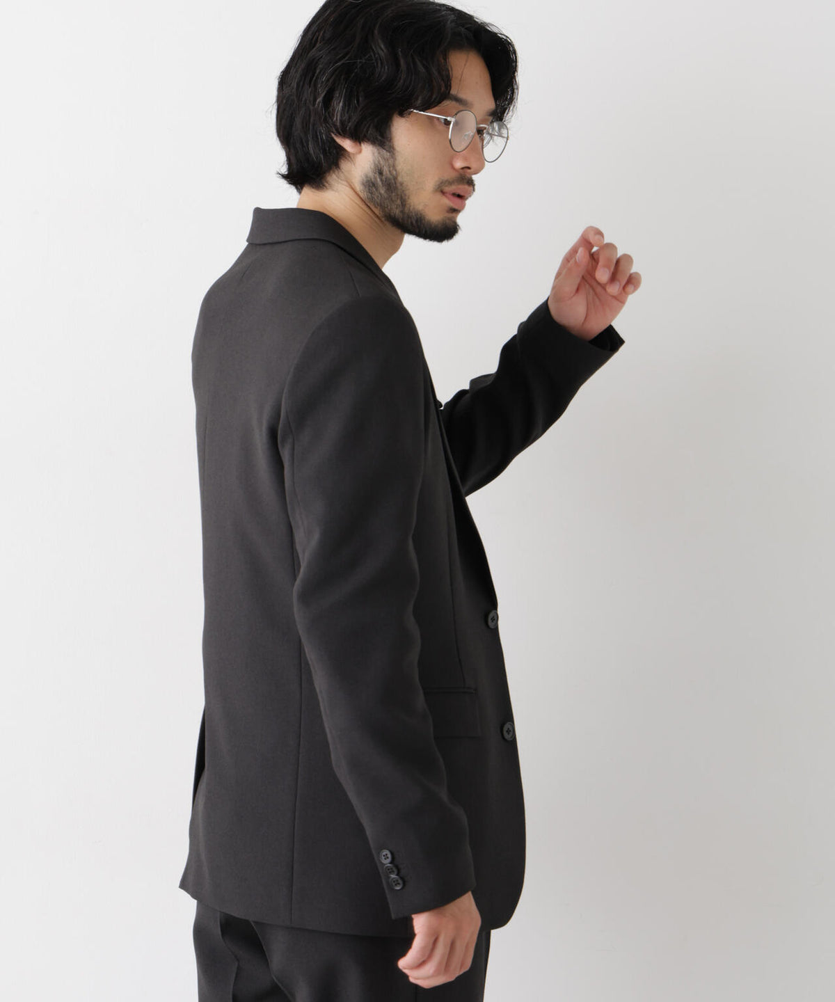 【ストレッチ/ウォッシャブル/防シワ】｢Damerino｣メランジオックスストレッチセットアップ 6686218211