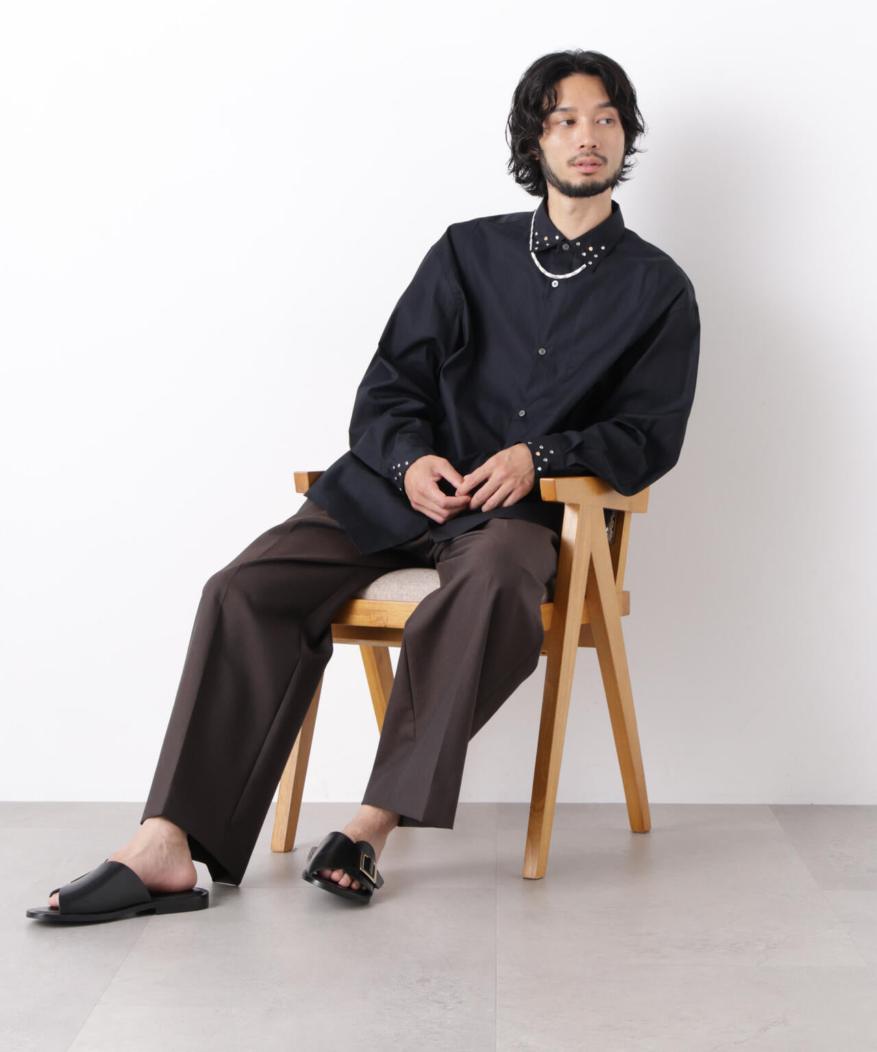 ｢ASSEMBLANC｣ スタッズシャツ 6686220202