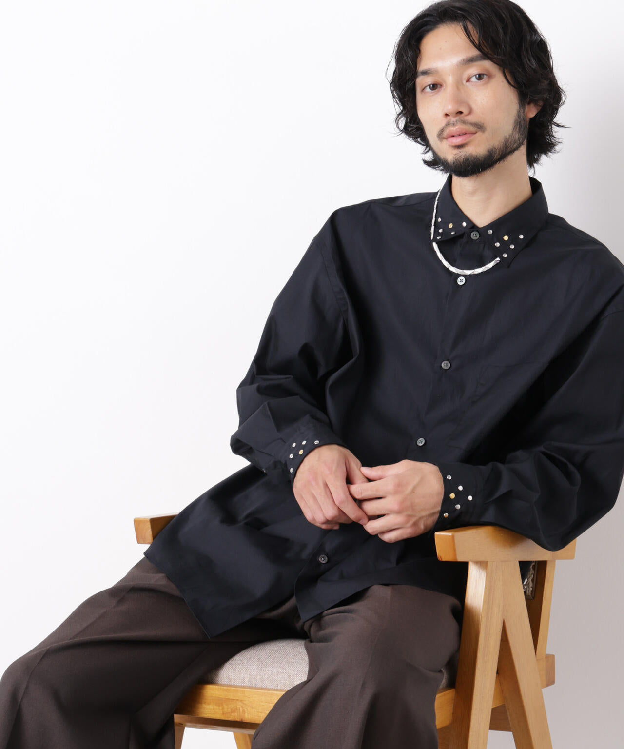 ｢ASSEMBLANC｣ スタッズシャツ 6686220202