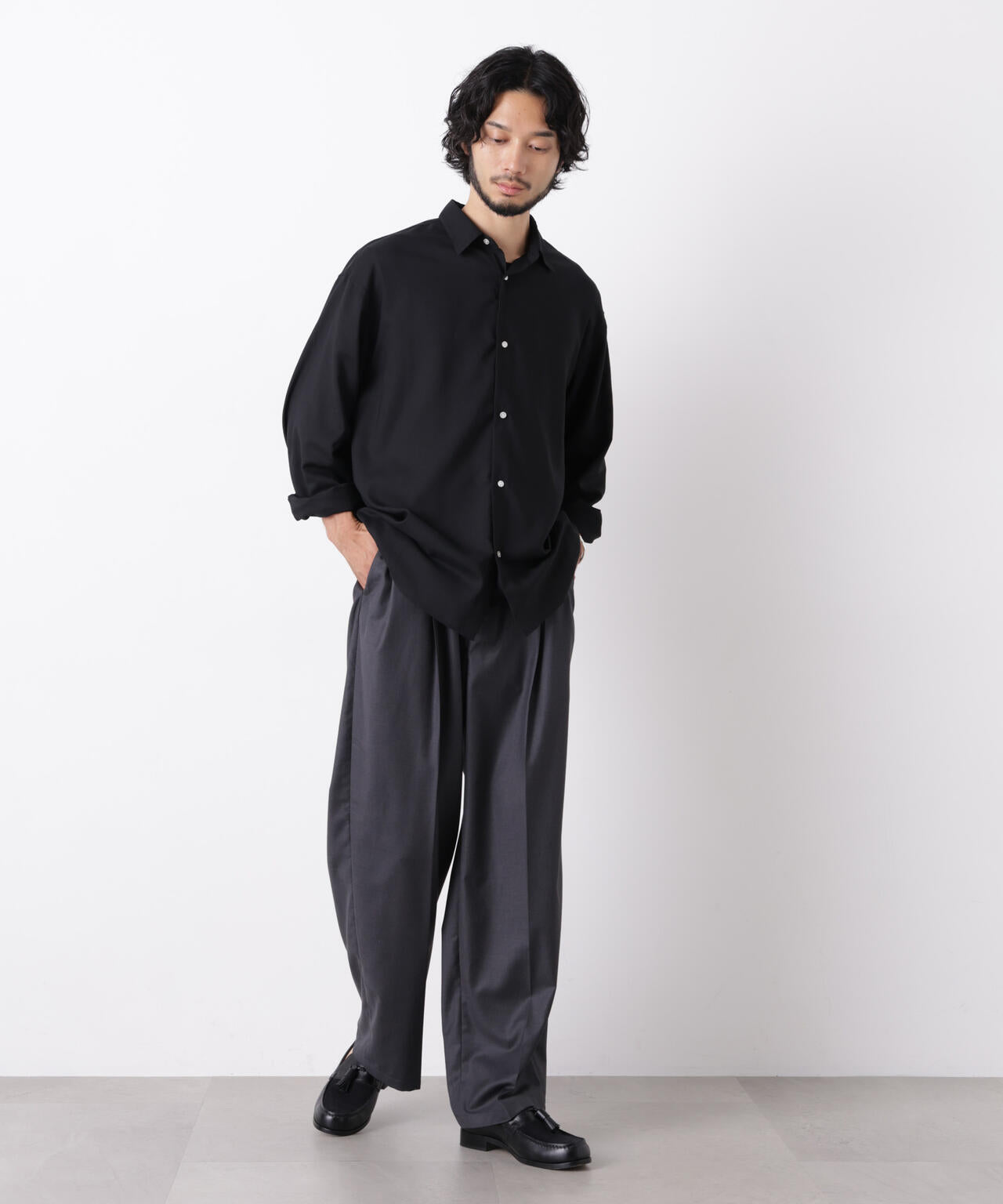 ｢OtoNANO｣LIM-BRESS ワイドシャツ 長袖 6686220207