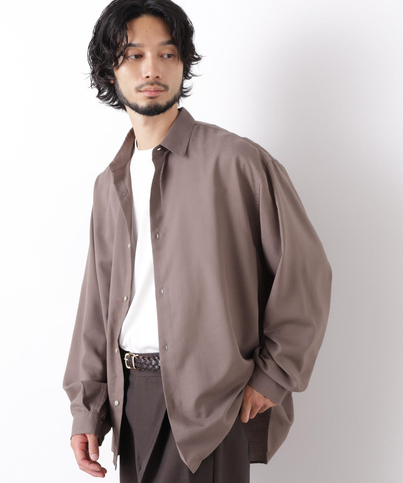 ｢OtoNANO｣LIM-BRESS ワイドシャツ 長袖 6686220207