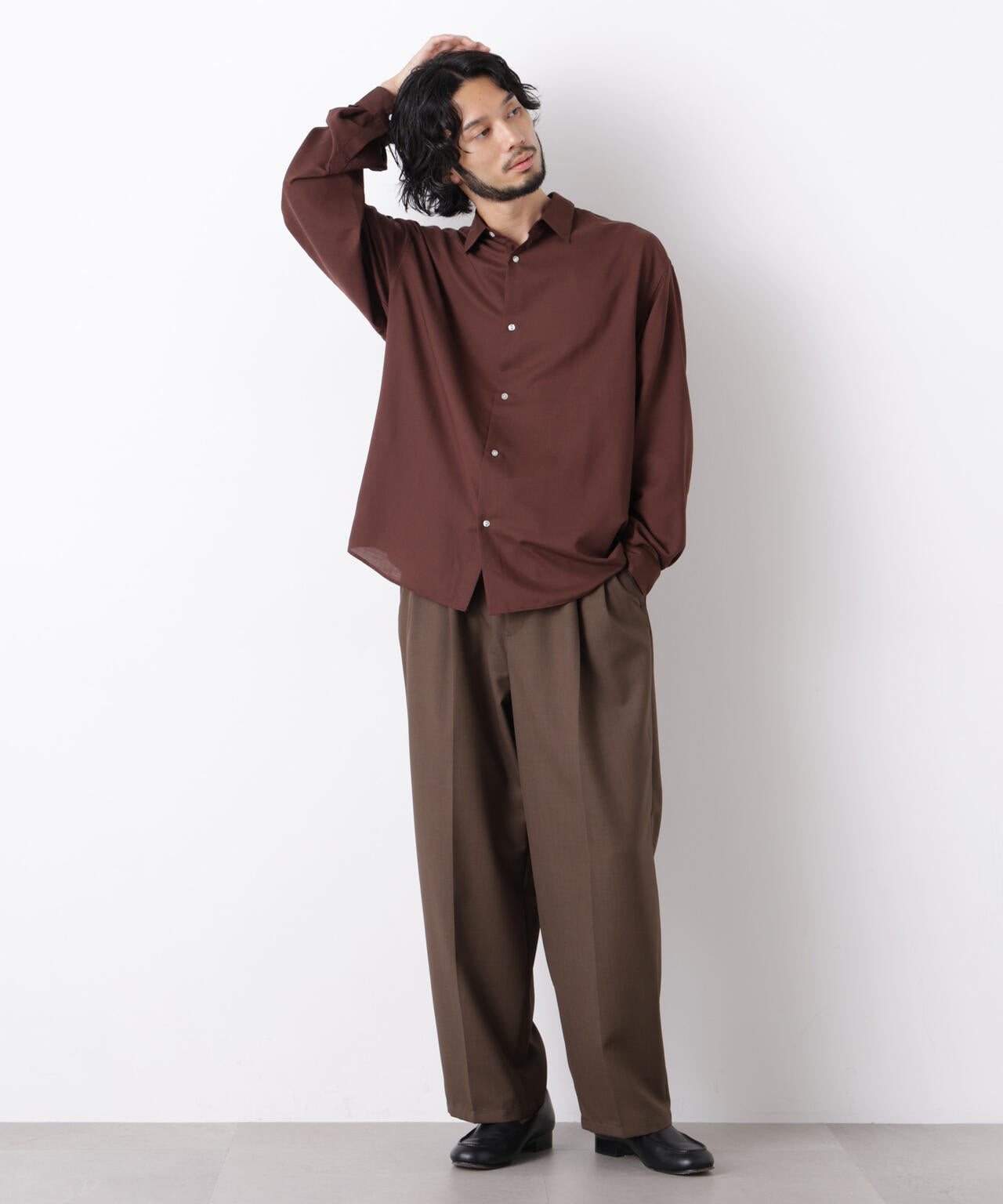 ｢OtoNANO｣LIM-BRESS ワイドシャツ 長袖 6686220207