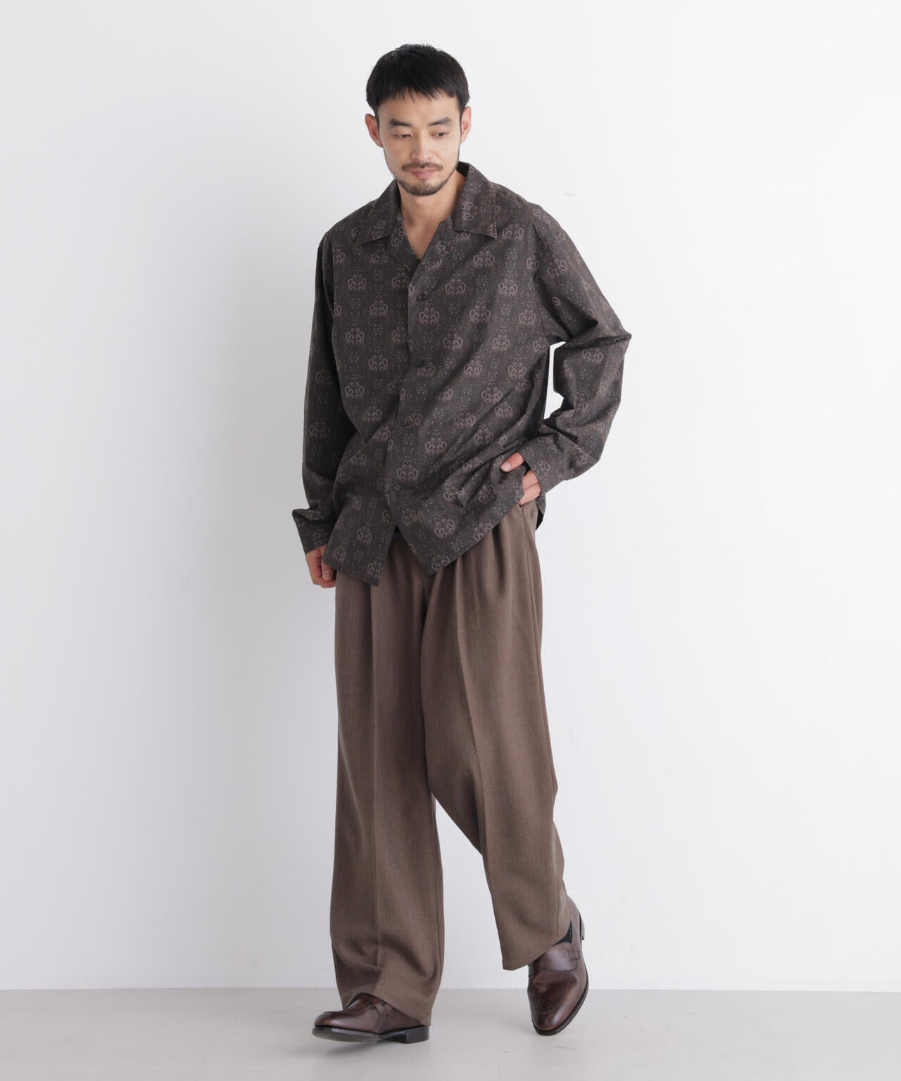 「OtoNANO」×masoret オープンカラーシャツ 6686220209