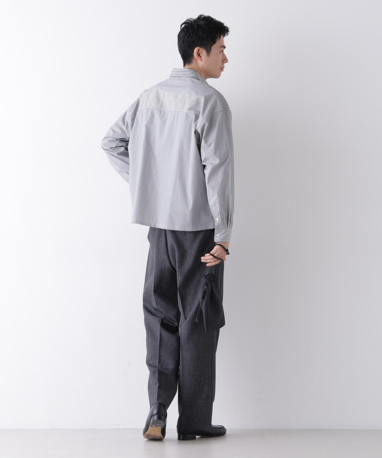 ｢James Fabric｣ ボクシークロップドシャツブルゾン 6686220210