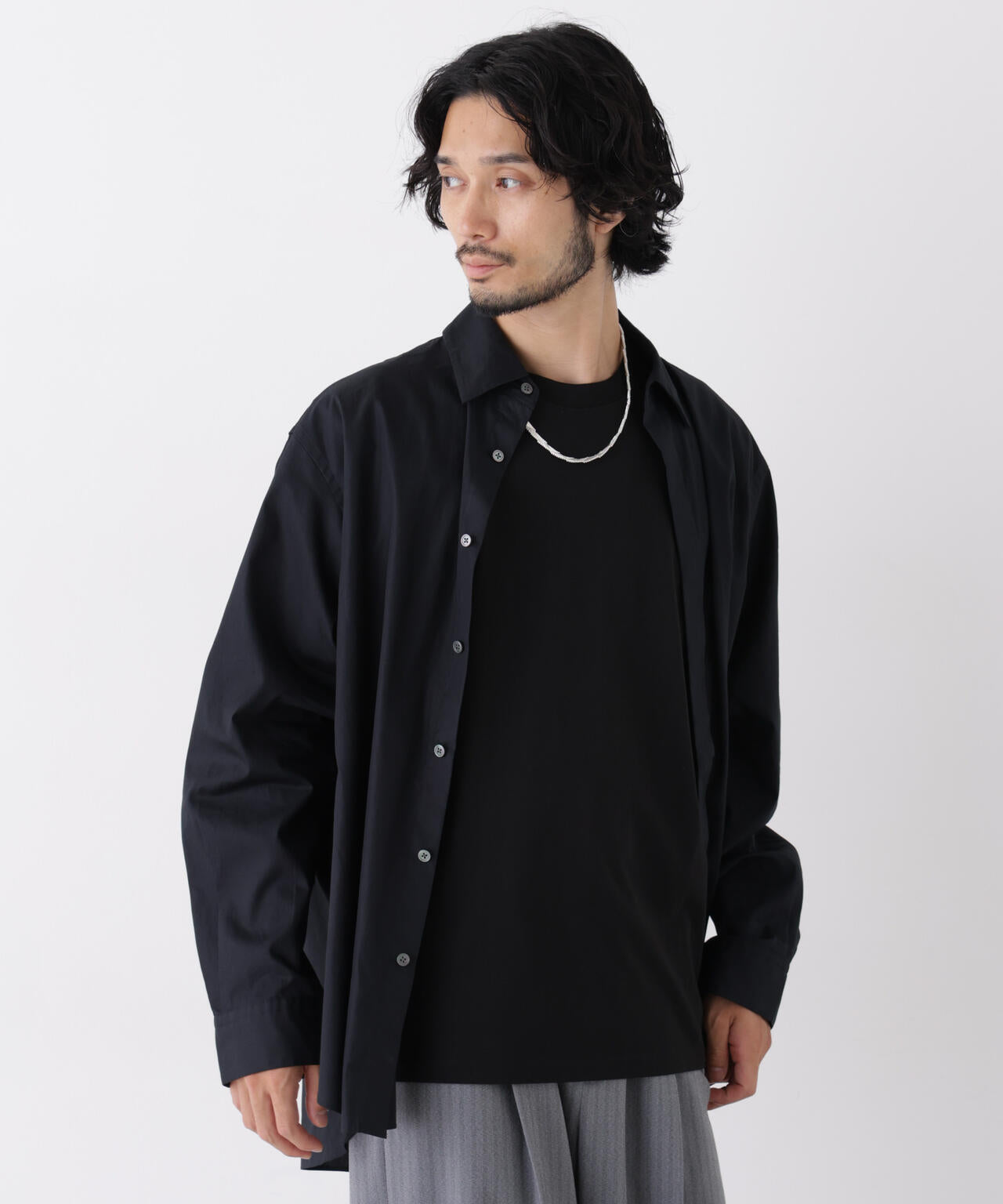 「ASSEMBLANC」Wrinkleワイヤーワッシャーシャツ 6686220211