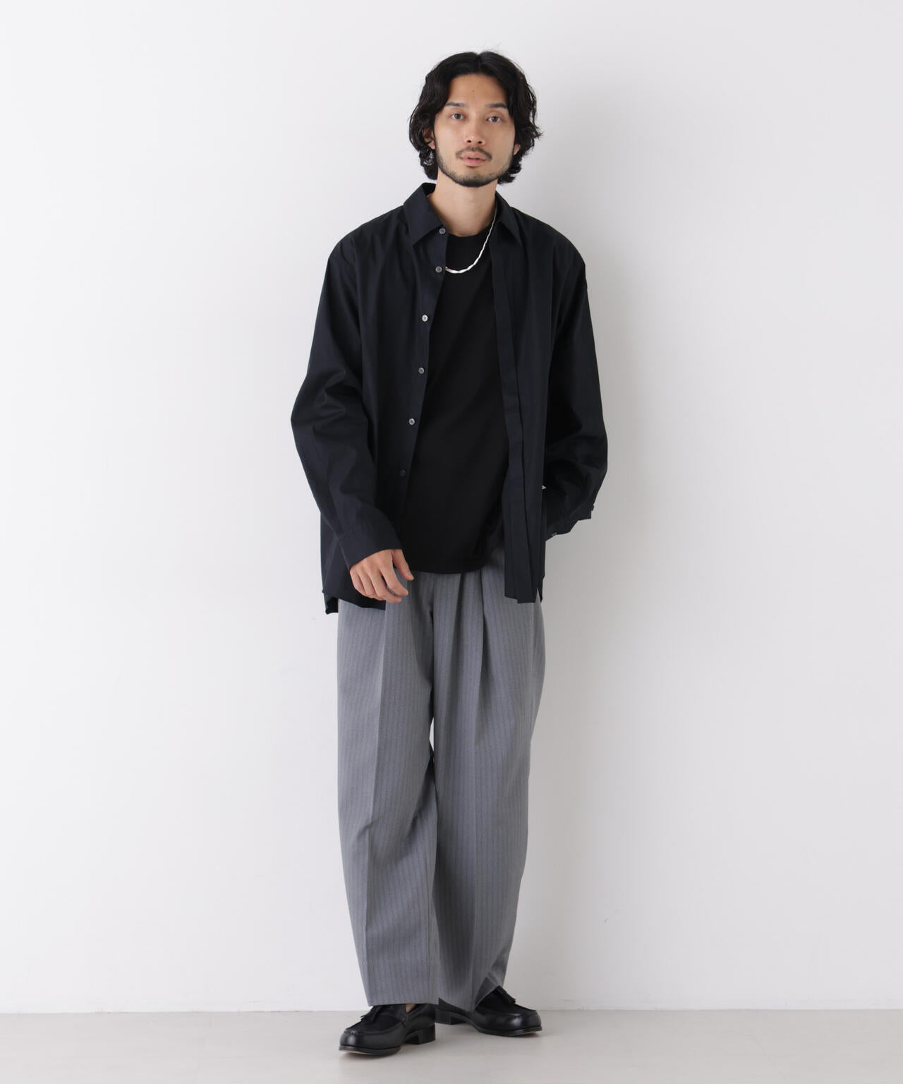 「ASSEMBLANC」Wrinkleワイヤーワッシャーシャツ 6686220211