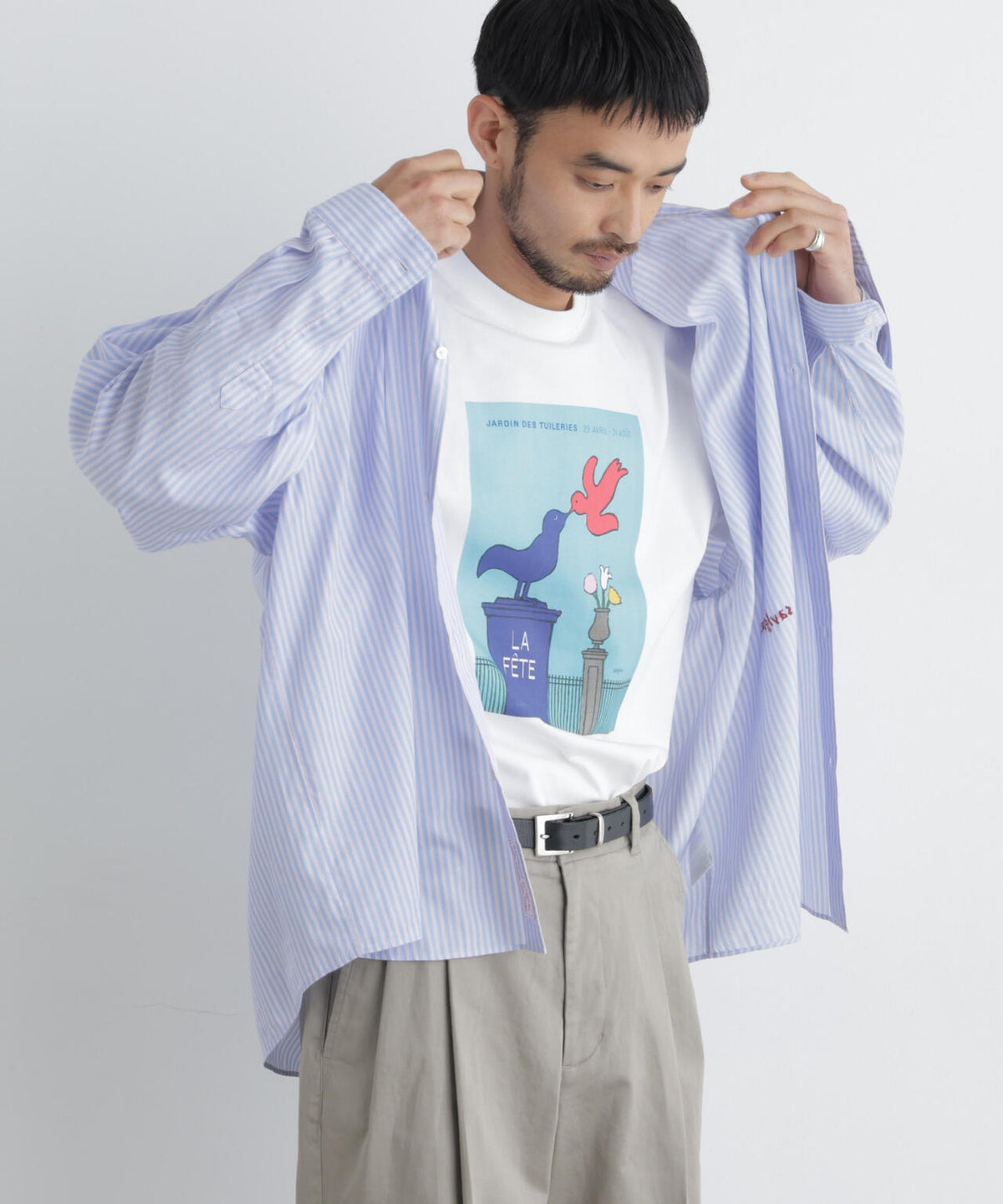 「OtoNANO｣×SAVIGNAC レタードワイドシャツ 6686220220