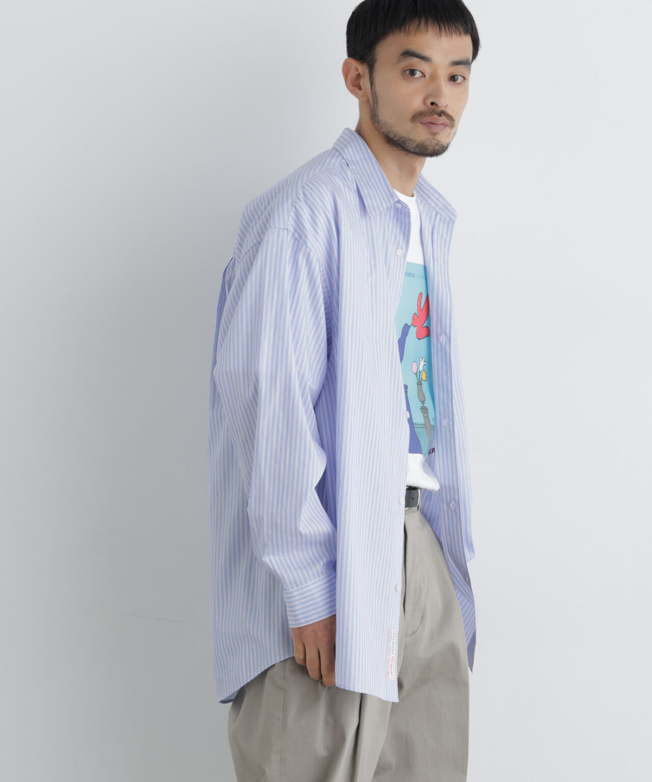 「OtoNANO｣×SAVIGNAC レタードワイドシャツ 6686220220