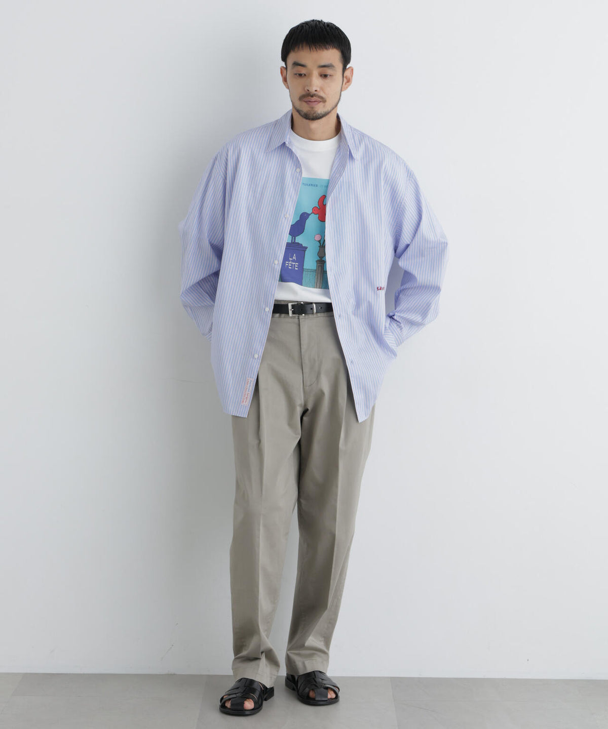 「OtoNANO｣×SAVIGNAC レタードワイドシャツ 6686220220