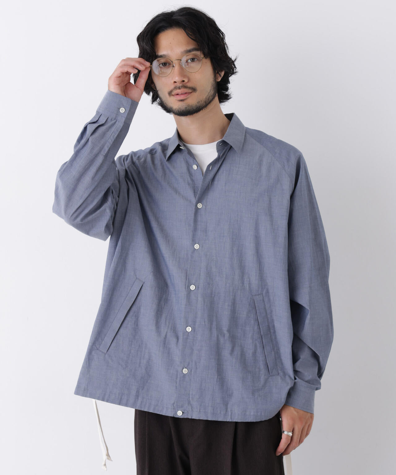 「OtoNANO」2WAYコーチシャツコットンローン/プレーン 6686220225