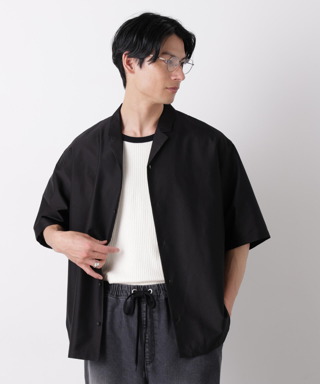 0 ZERO LAYER オープンカラーシャツ(セットアップ可) 6686221206